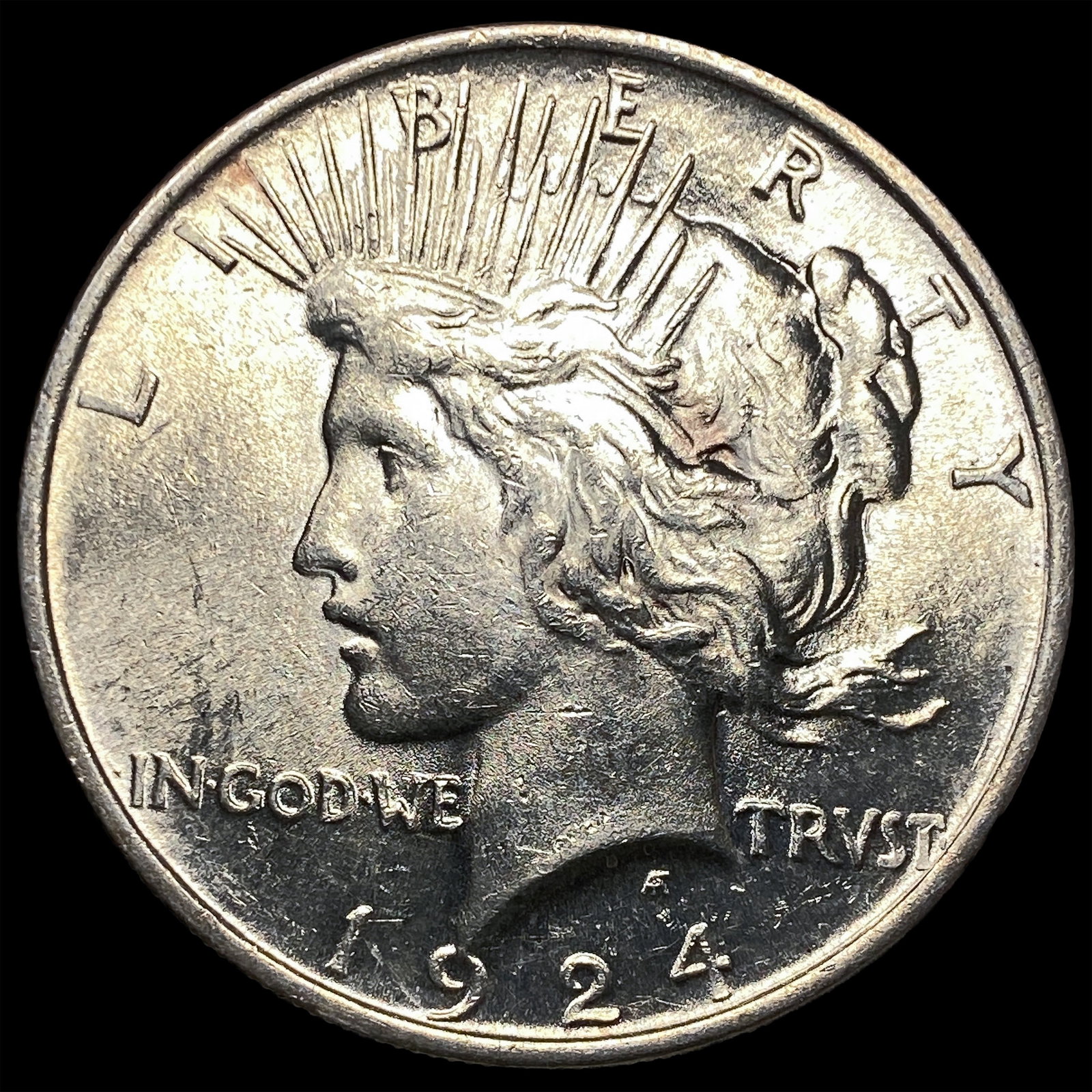 1924 Silver Peace Dollar GEM BU: 1924 Silver Peace Dollar GEM BU