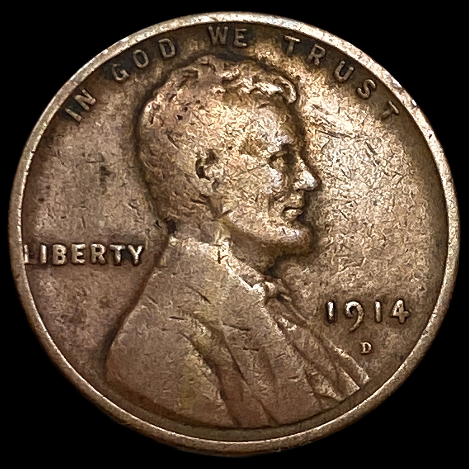 1914-D Lincoln Wheat Cent NEARLY UNCIRCULATED (1 of 2)