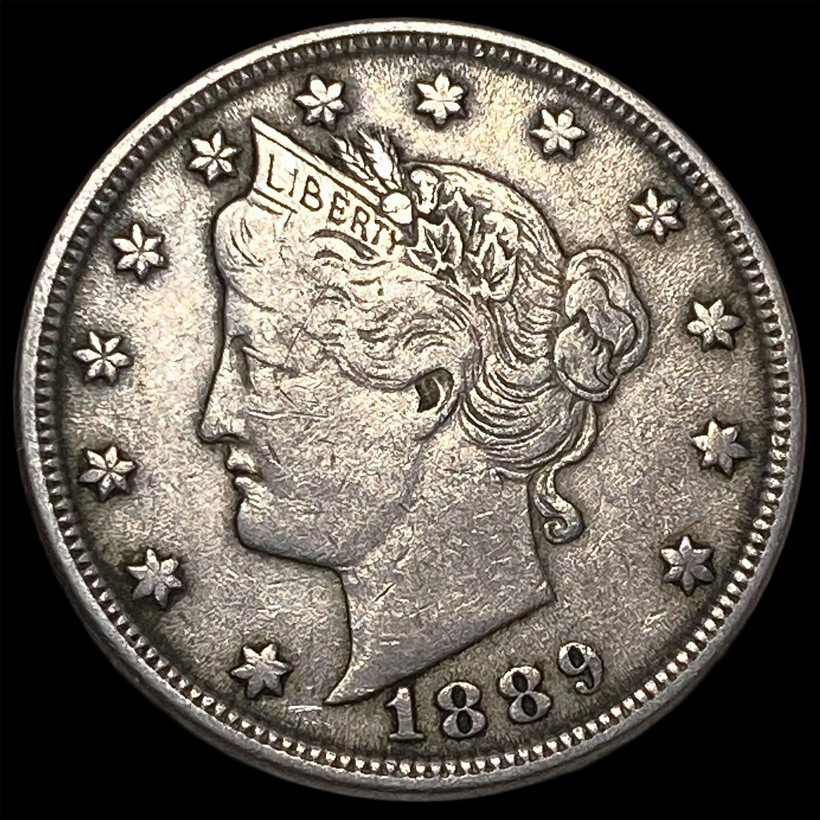 1889 Liberty Head Nickel NEARLY UNCIRCULATED: 1889 Liberty Head Nickel NEARLY UNCIRCULATED