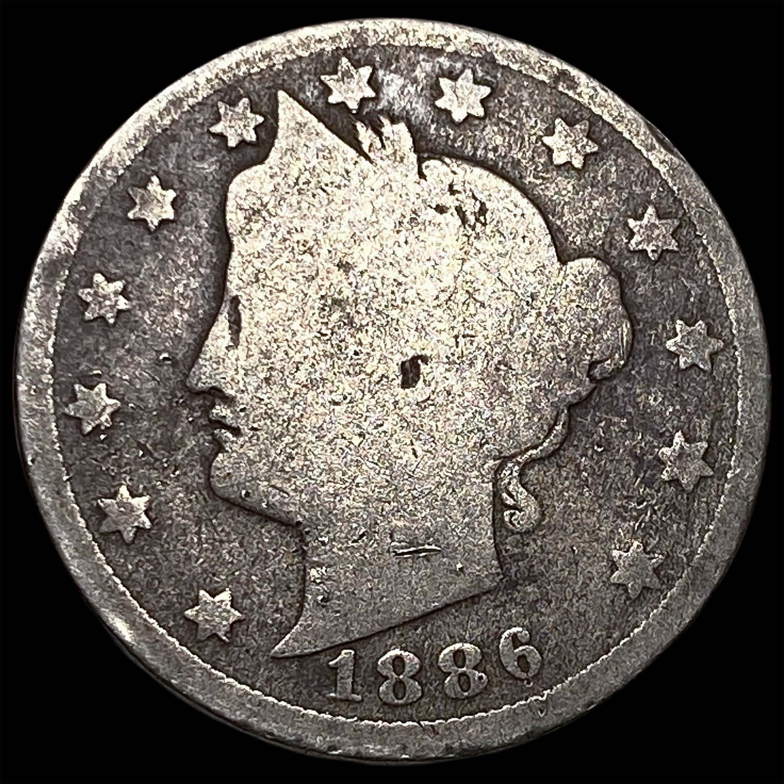 1886 Liberty Head Nickel NICELY CIRCULATED