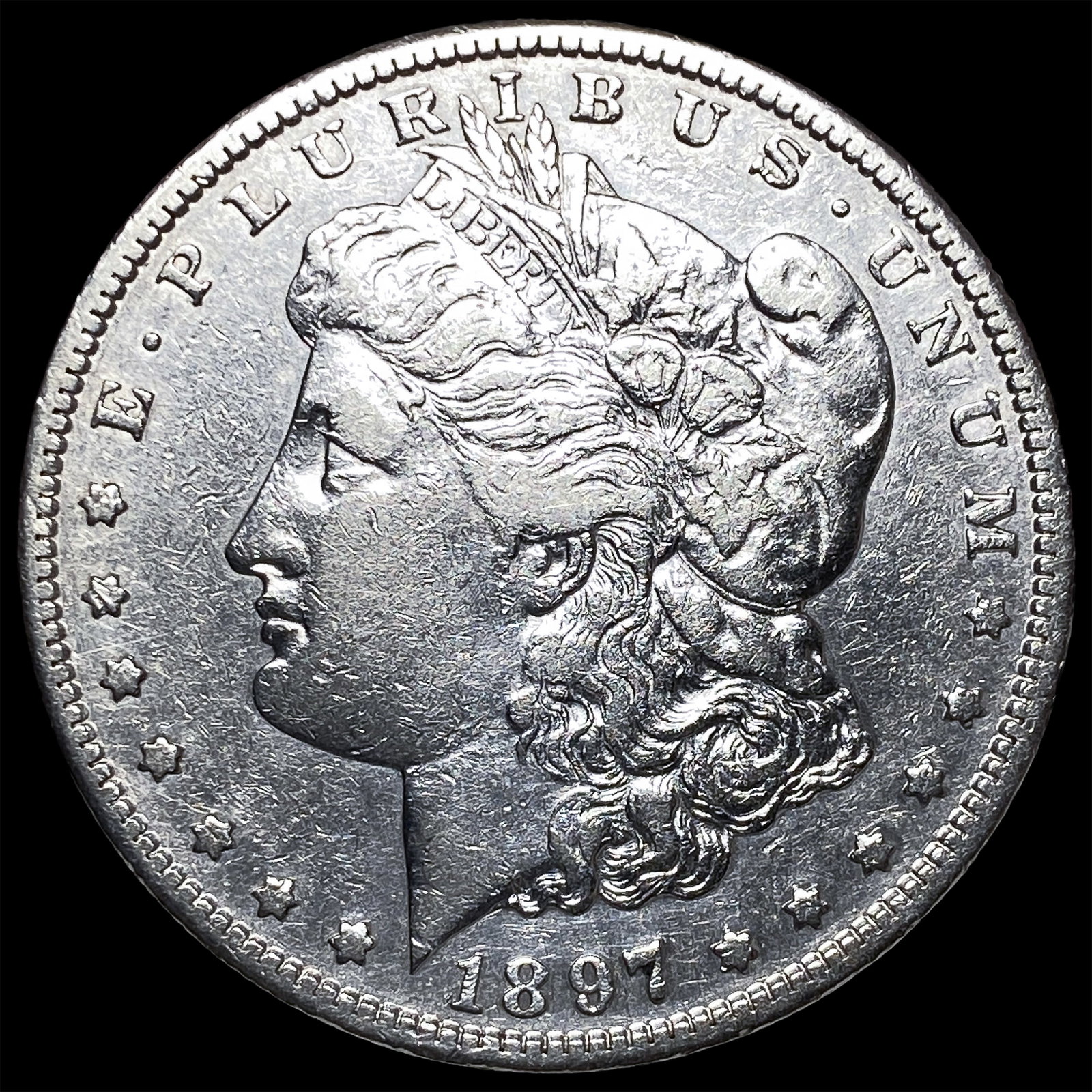 1897-S Silver Morgan Dollar NEARLY UNCIRCULATED: 1897-S Silver Morgan Dollar NEARLY UNCIRCULATED