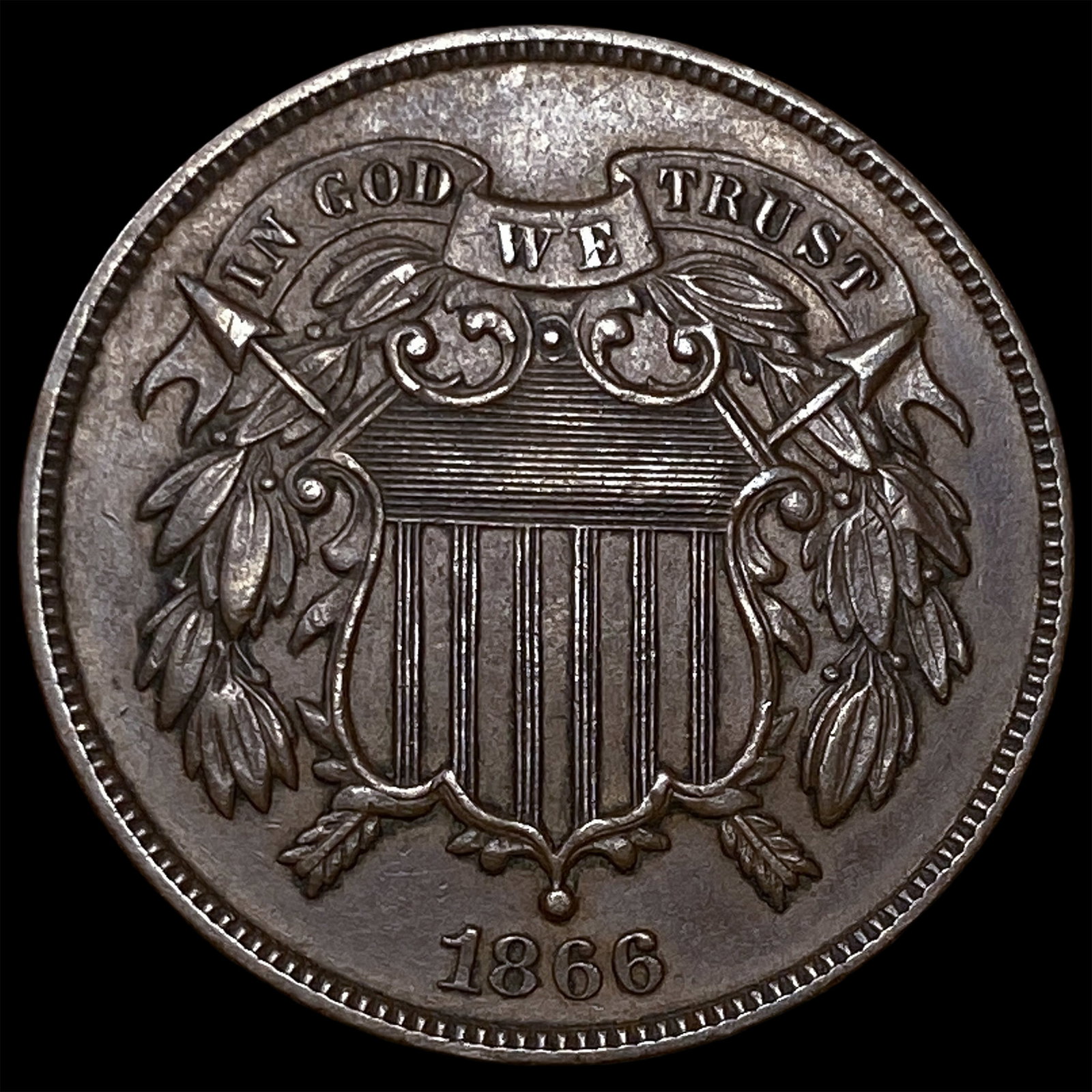 1866 Two-Cent Piece UNCIRCULATED (1 of 2)