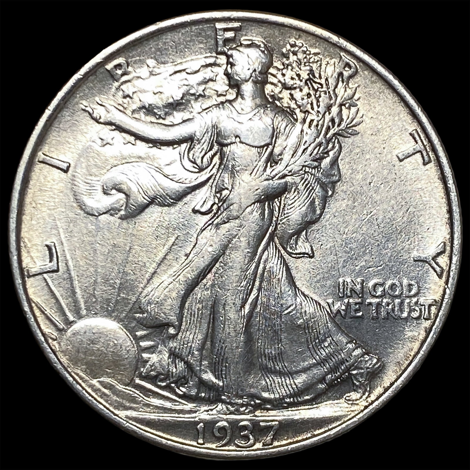 1937 Silver Walking Liberty Half Dollar UNCIRCULATED: 1937 Silver Walking Liberty Half Dollar UNCIRCULATED