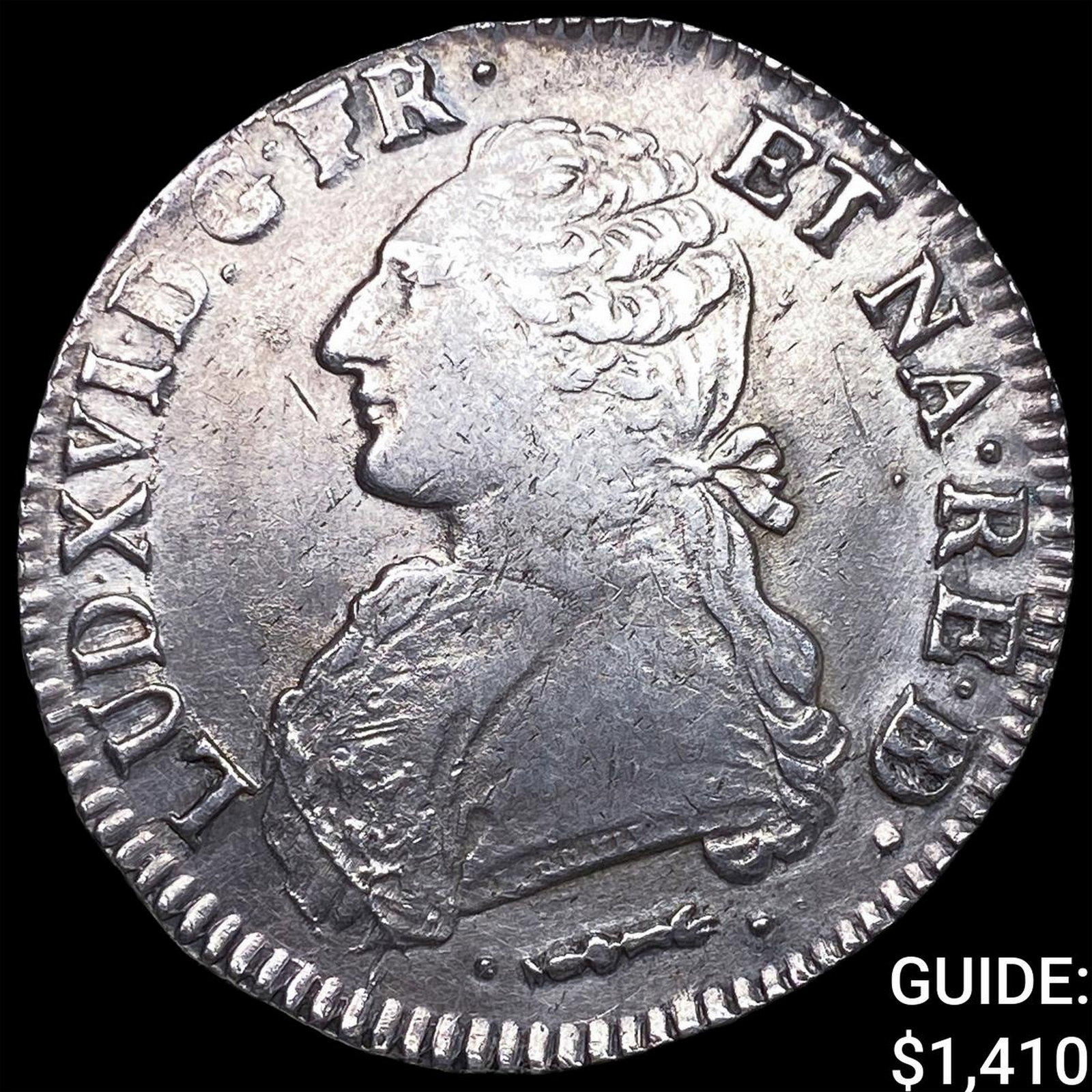 1783P France Silver 1 Ecu KM 572: 1783P France Silver 1 Ecu KM 572