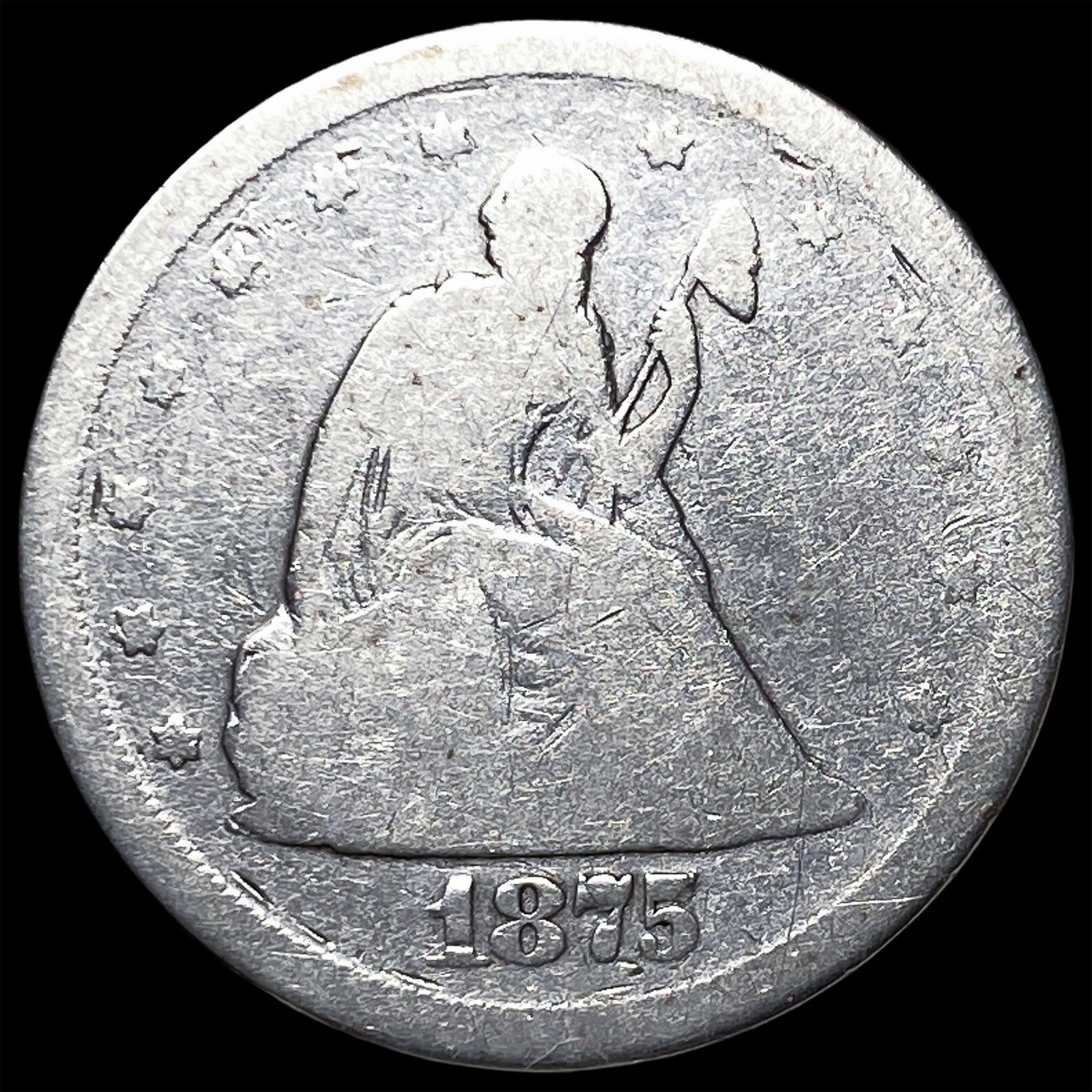 1875-S Silver Twenty Cent Piece NICELY CIRCULATED