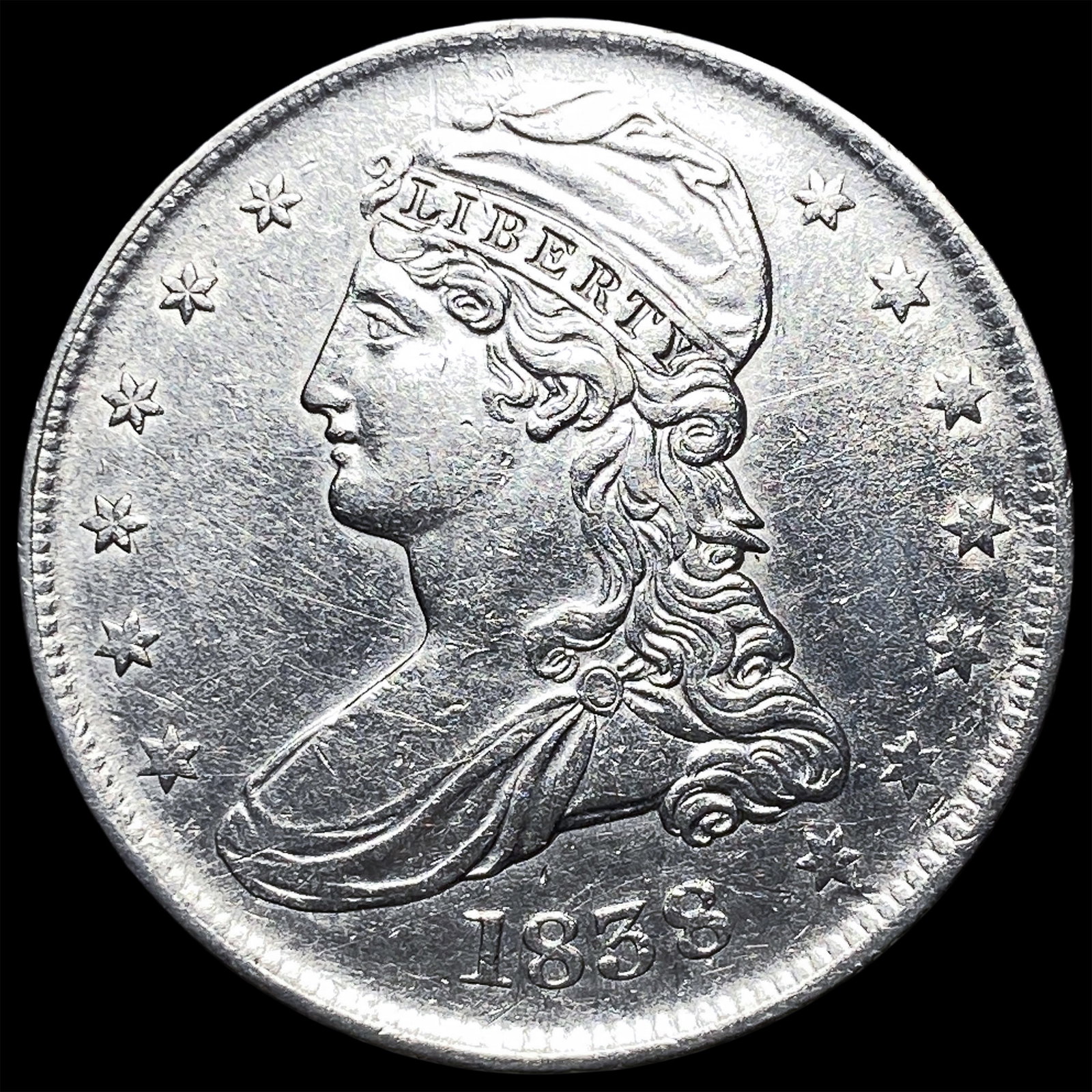 1838 Silver Half Dollar (Capped Bust) UNCIRCULATED (1 of 2)