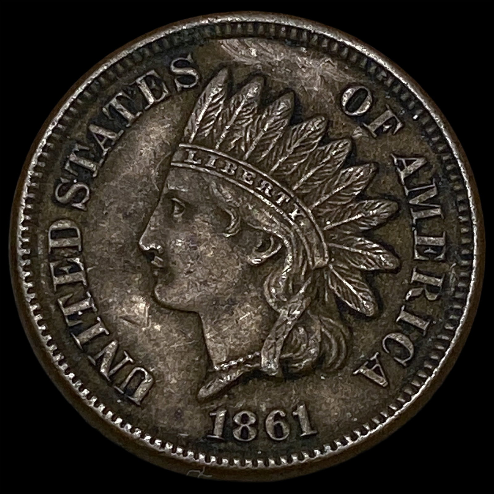 1861 Indian Head Cent CHOICE AU (1 of 2)