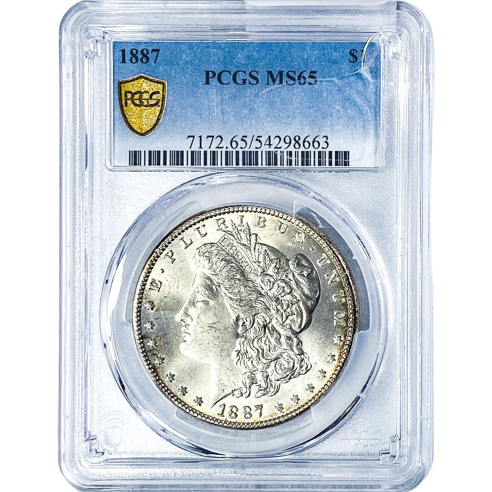 1887 Morgan Silver Dollar PCGS MS65