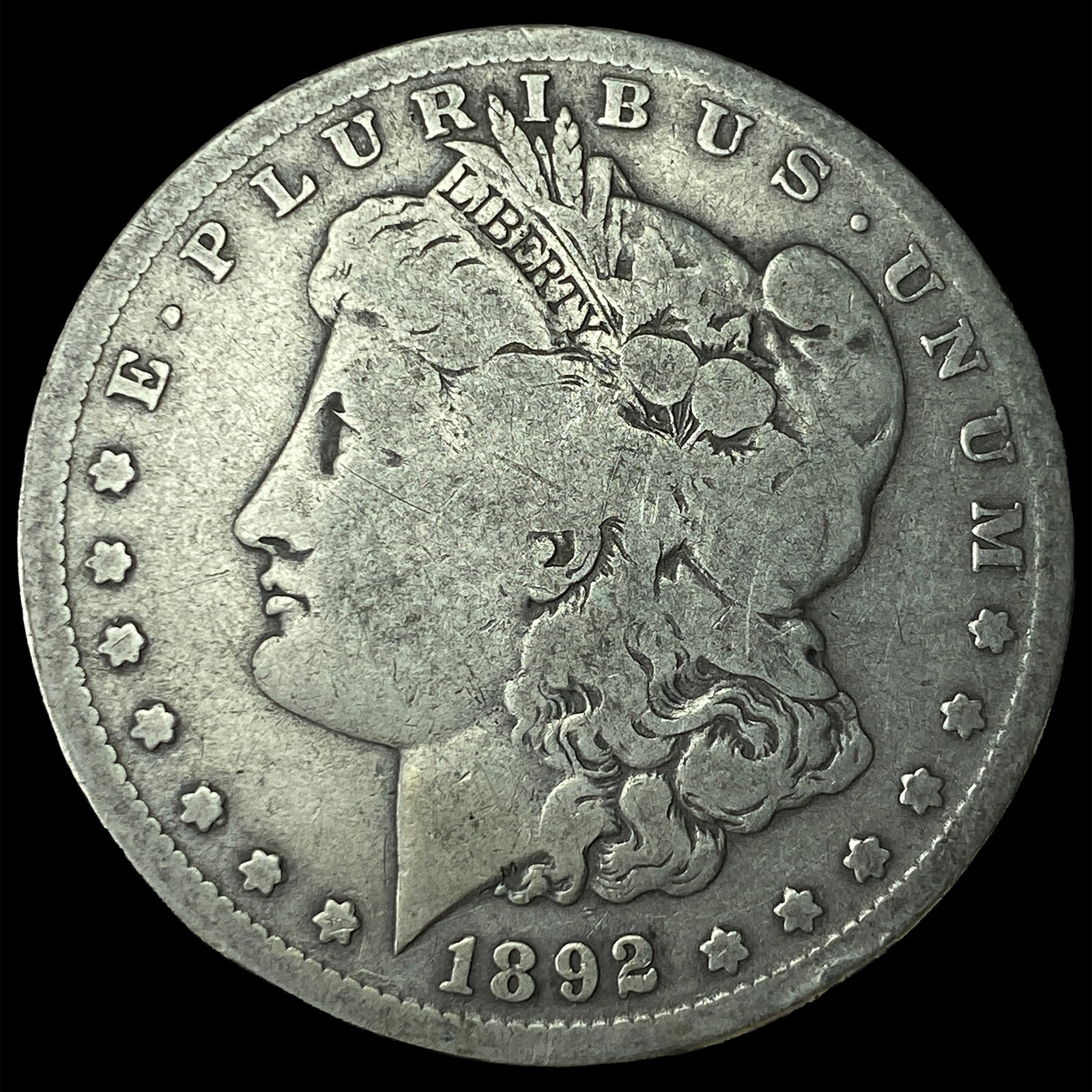 1892-S Silver Morgan Dollar NICELY CIRCULATED: 1892-S Silver Morgan Dollar NICELY CIRCULATED