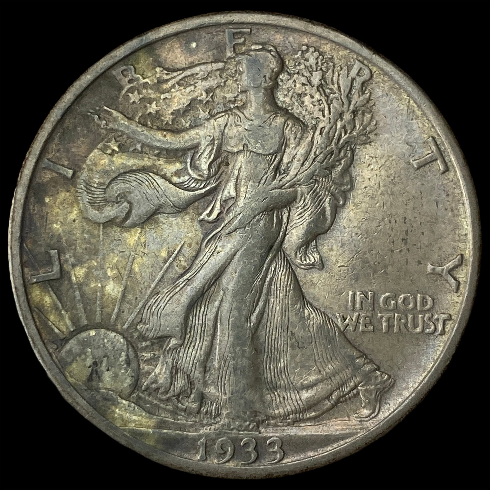 1933-S Silver Half Dollar CHOICE AU: 1933-S Silver Half Dollar CHOICE AU