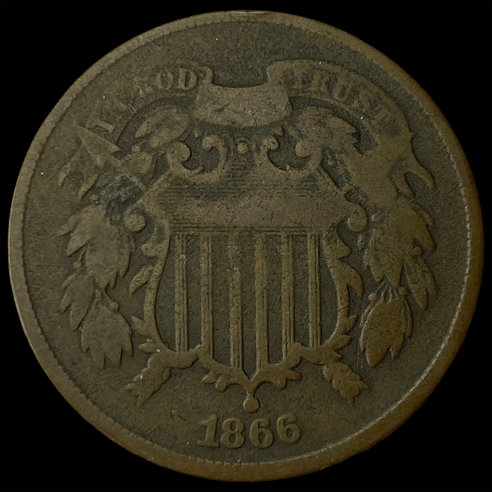 1866 Two-Cent Piece LIGHTLY CIRCULATED (1 of 2)