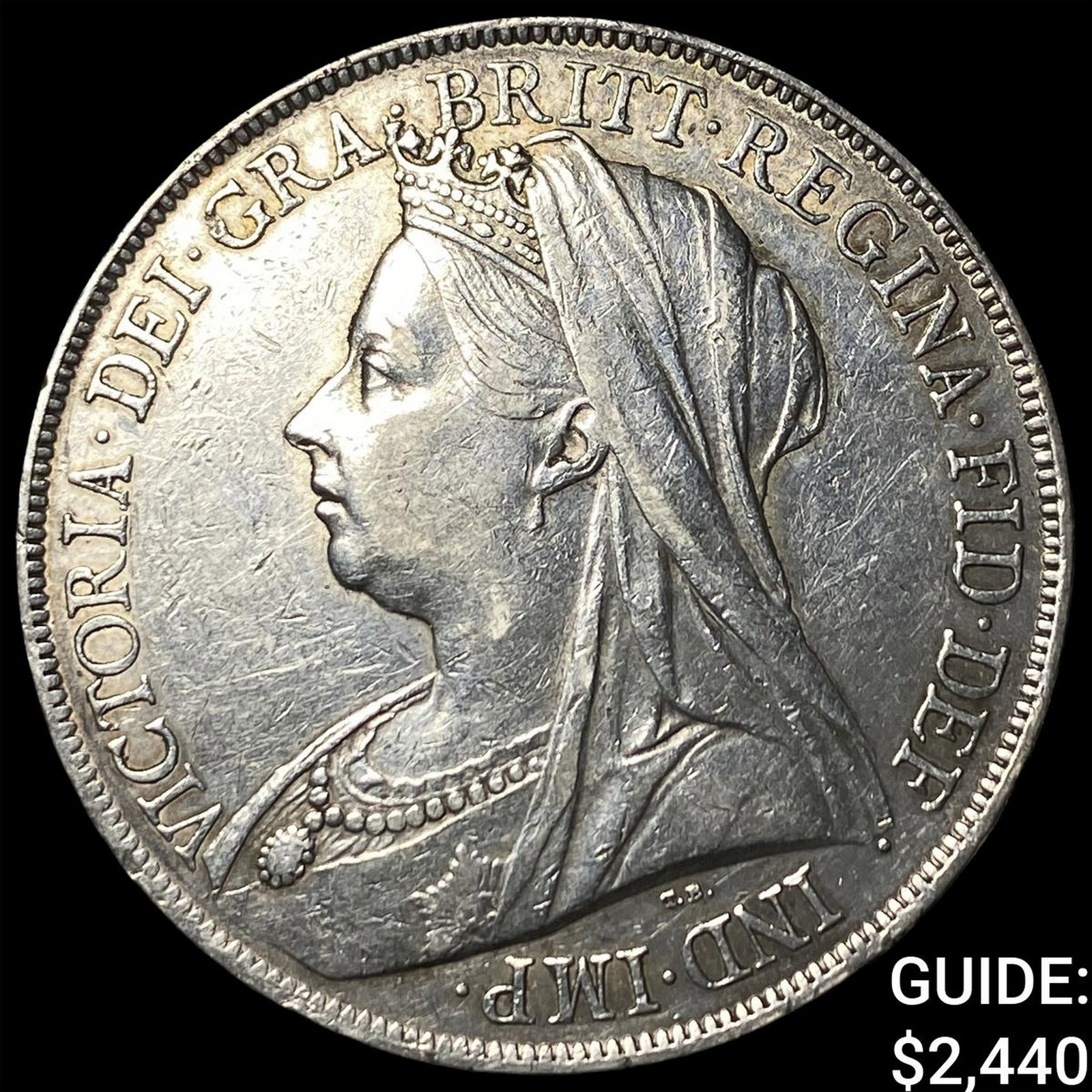 1889 Great Britain Silver 1 Crown .8409oz ASW: 1889 Great Britain Silver 1 Crown .8409oz ASW