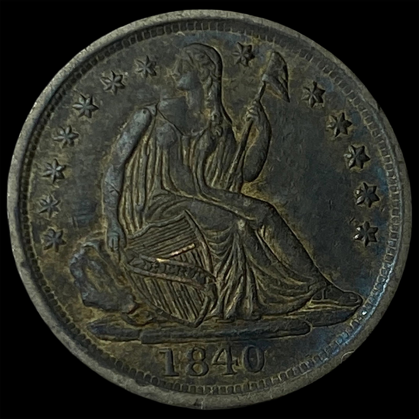 1840 Seated Liberty Half Dime CLOSELY UNCIRCULATED: 1840 Seated Liberty Half Dime CLOSELY UNCIRCULATED
