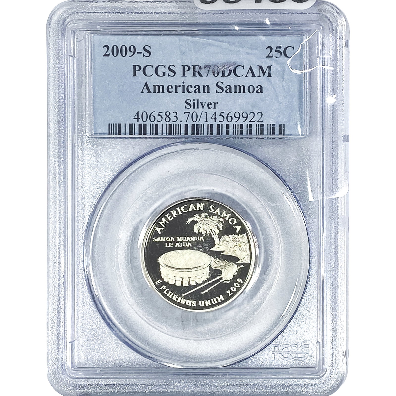 2009-S 25C American Samoa Sliver PCGS PR70 DCAM (1 of 2)