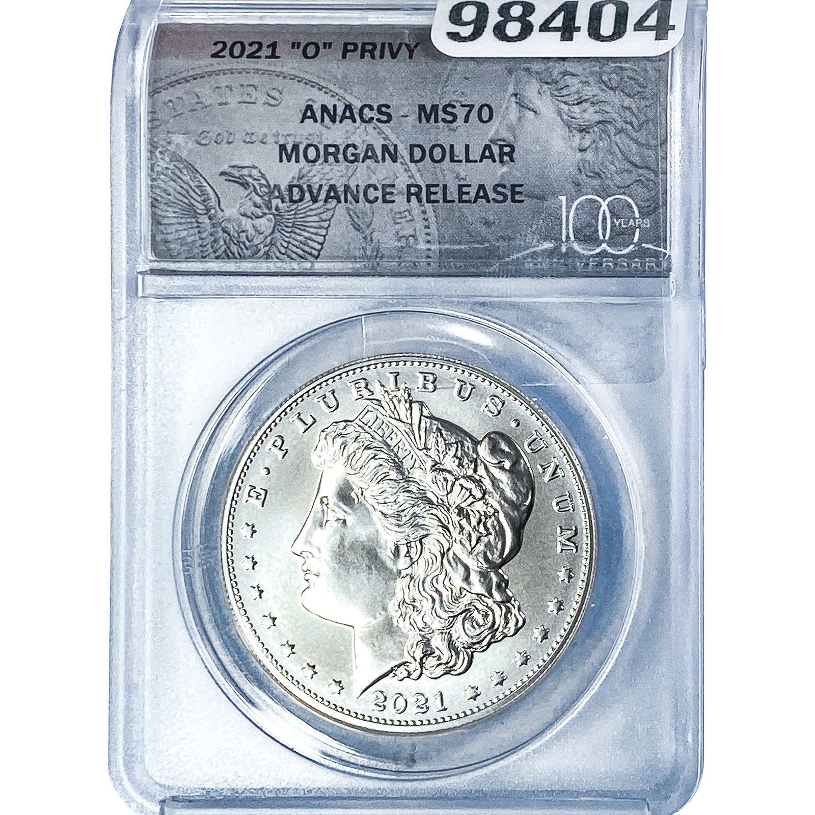 2021 "O" Morgan Silver Dollar ANACS MS70