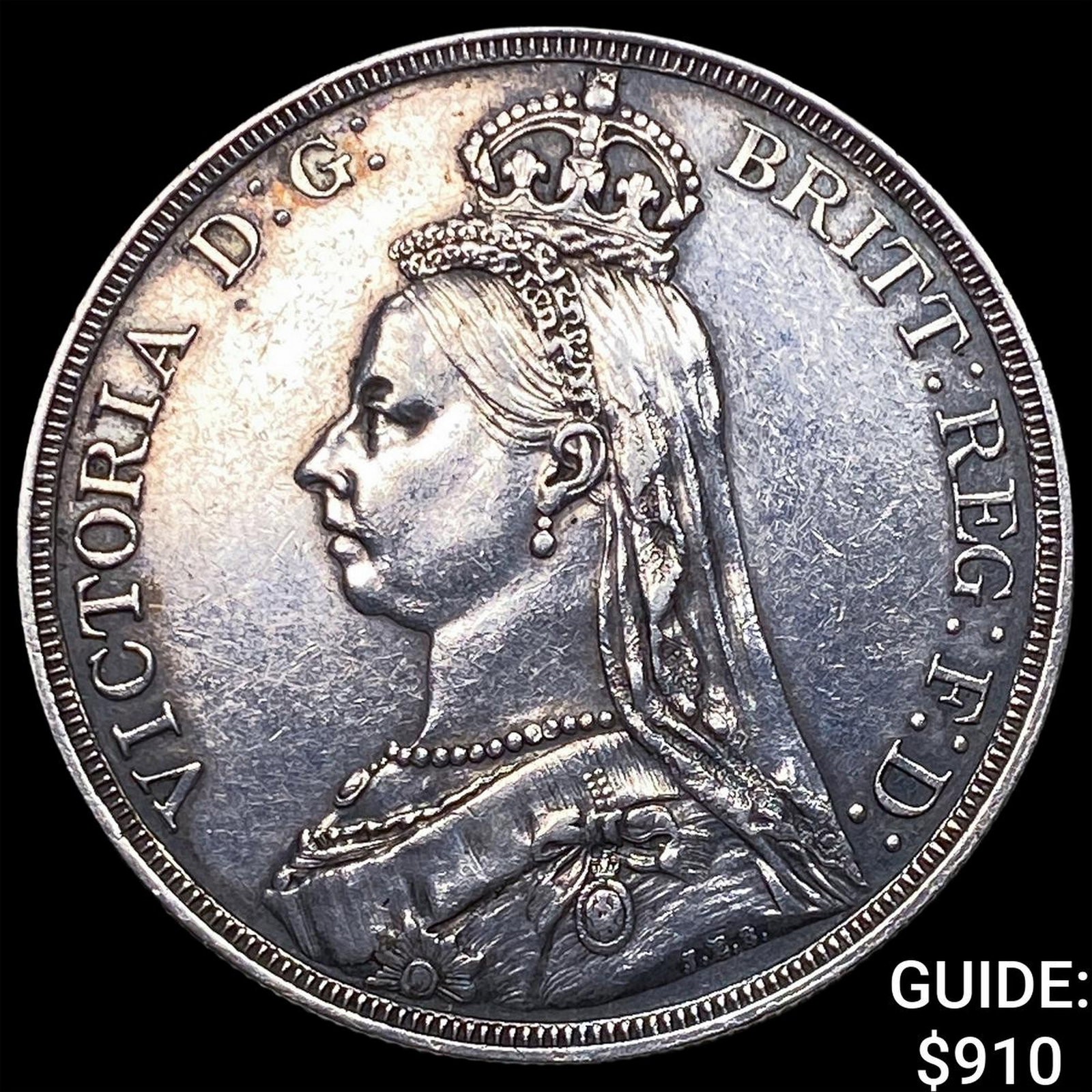 1887 Great Britain Silver 1 Crown KM 765: 1887 Great Britain Silver 1 Crown KM 765