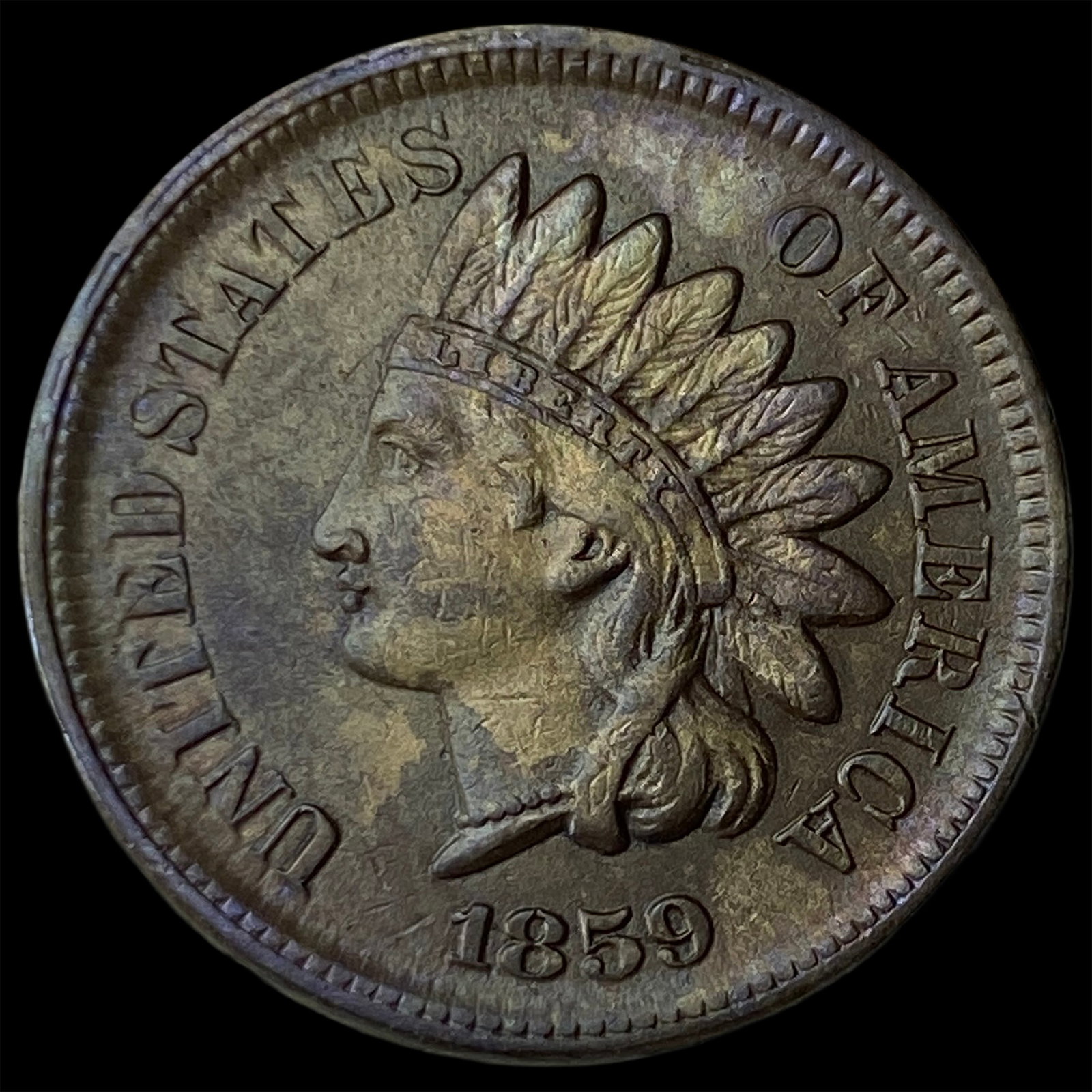 1859 BN Copper-Nickel Indian Head Cent UNCIRCULATED: 1859 BN Copper-Nickel Indian Head Cent UNCIRCULATED