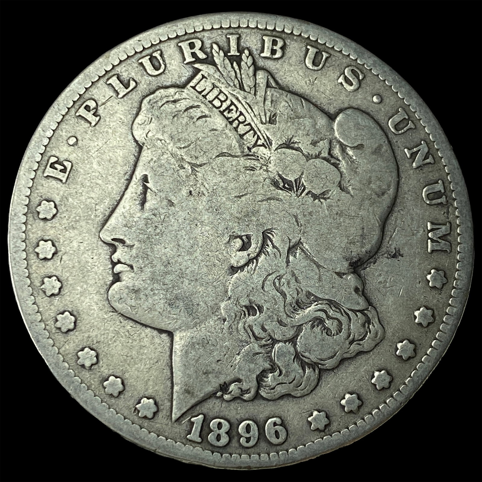 1896-S Silver Morgan Dollar LIGHTLY CIRCULATED