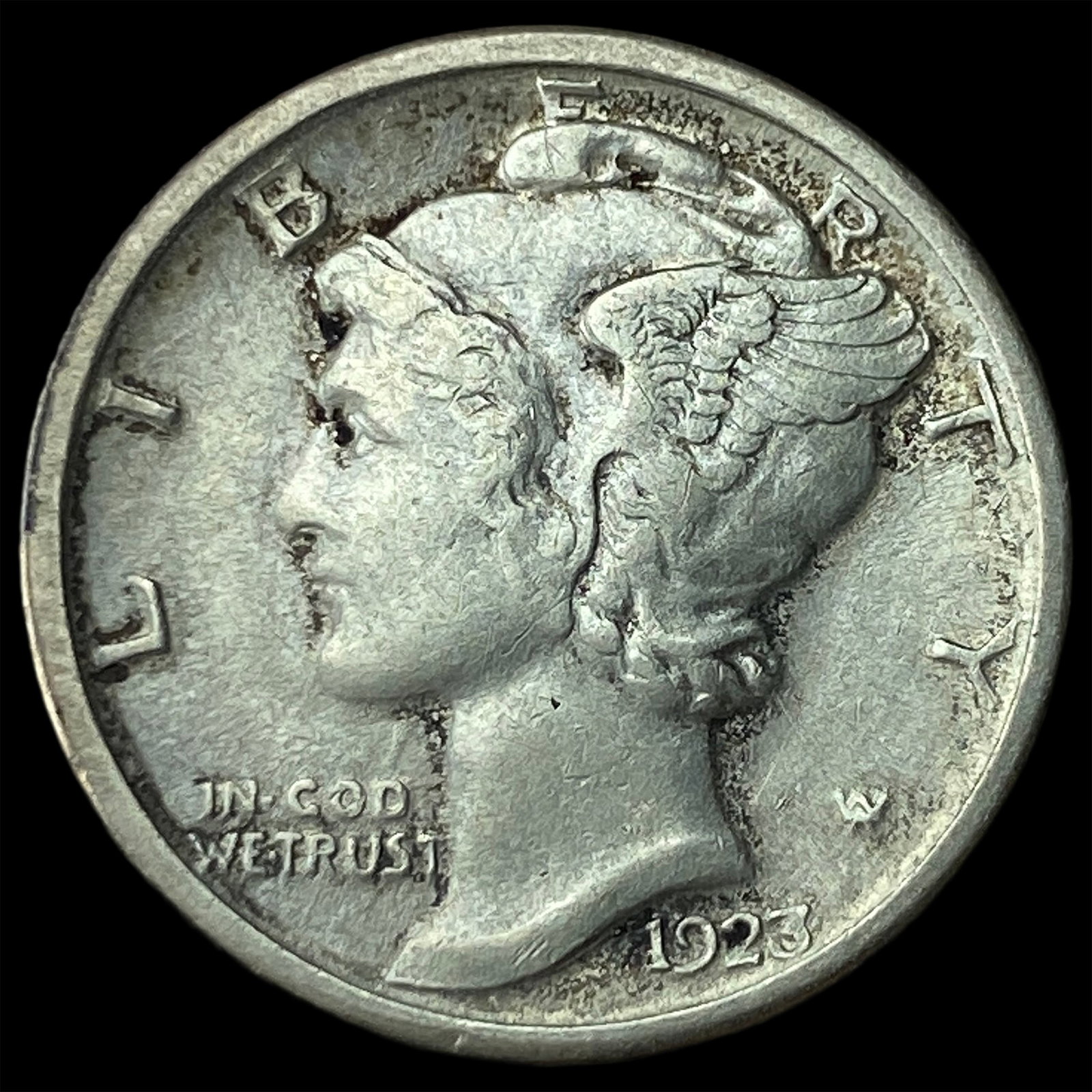 1923-S Silver Mercury Dime CLOSELY UNCIRCULATED