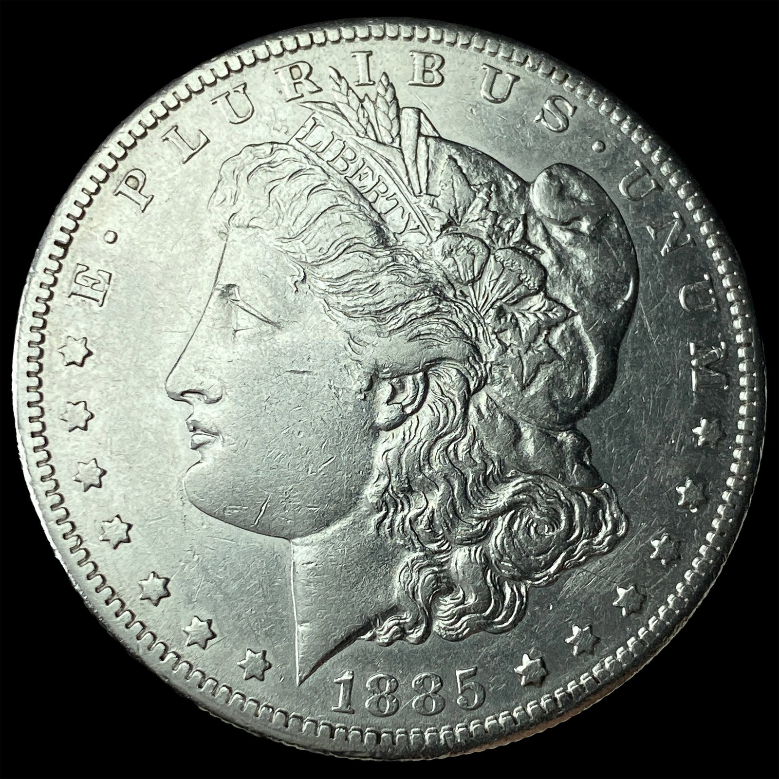 1885-S Silver Morgan Dollar CHOICE AU