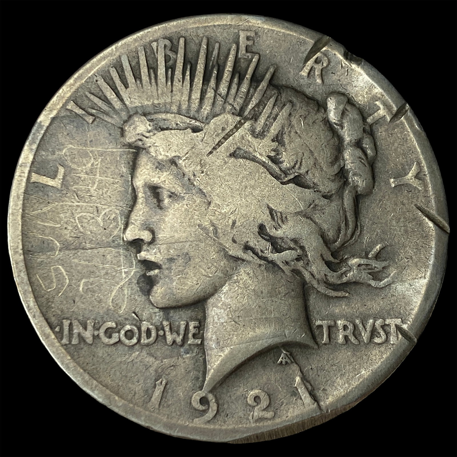 1921 Silver Peace Dollar NICELY CIRCULATED