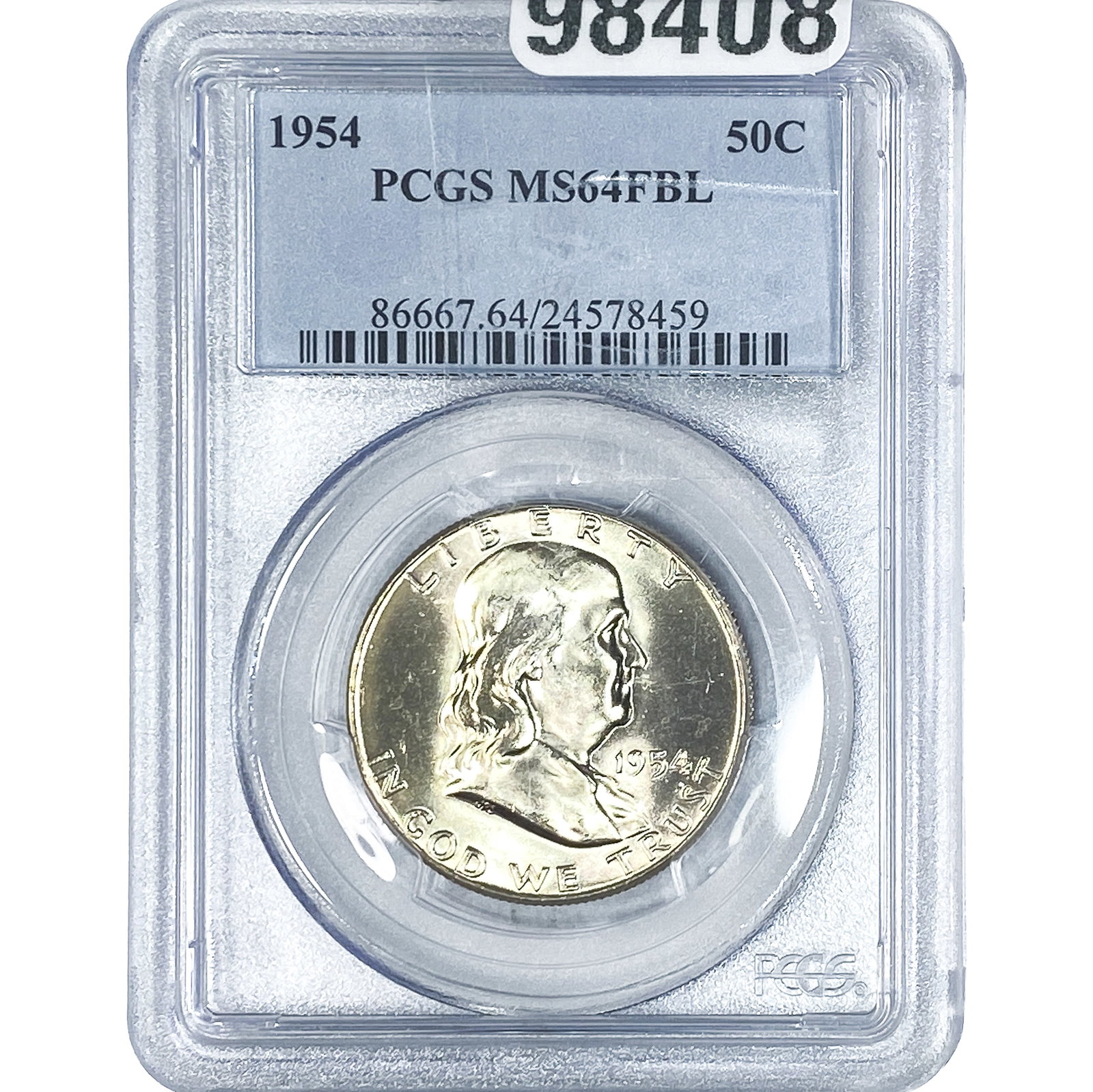 1954 Franklin Half Dollar PCGS MS64 FBL (1 of 2)