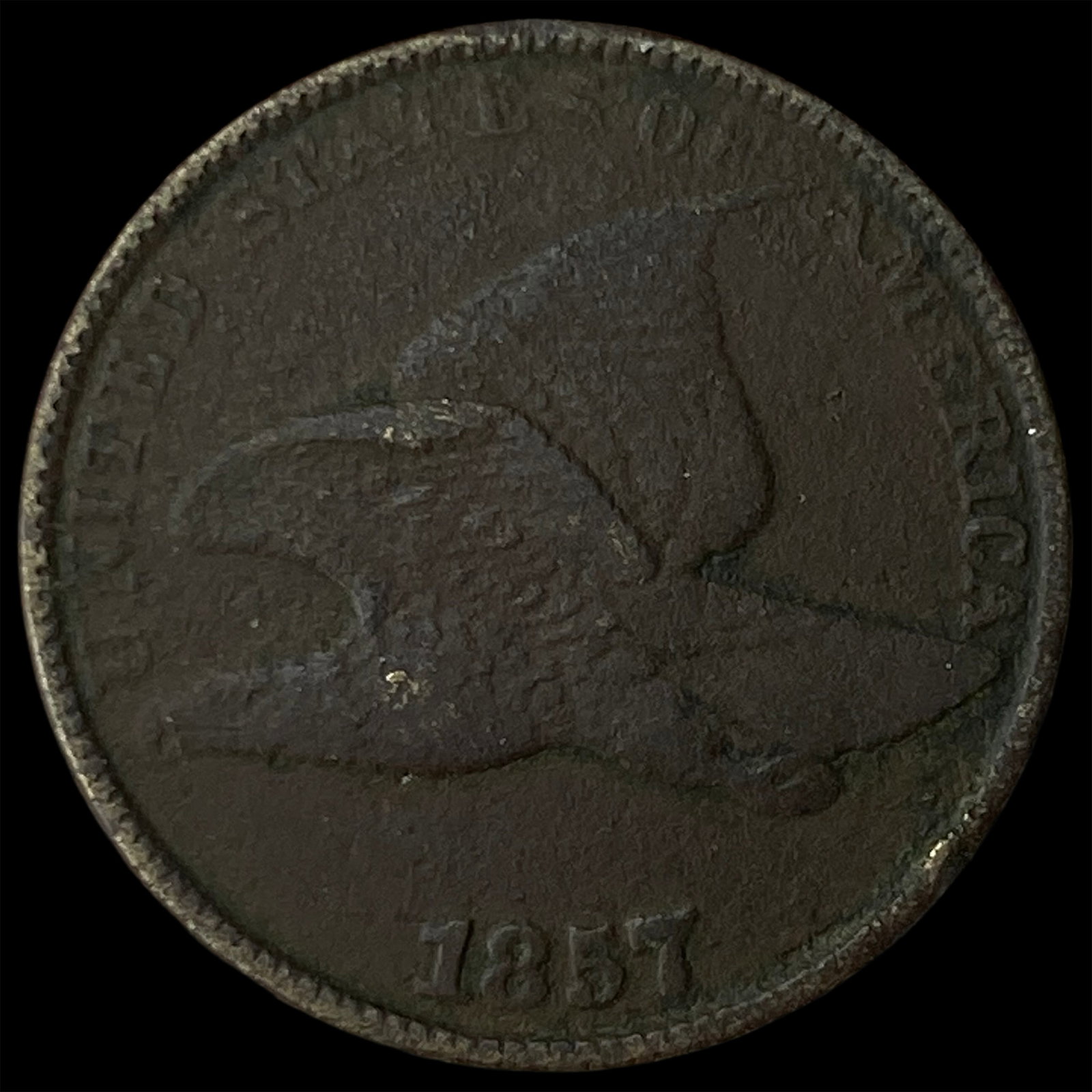 1857 Flying Eagle Cent NEARLY UNCIRCULATED