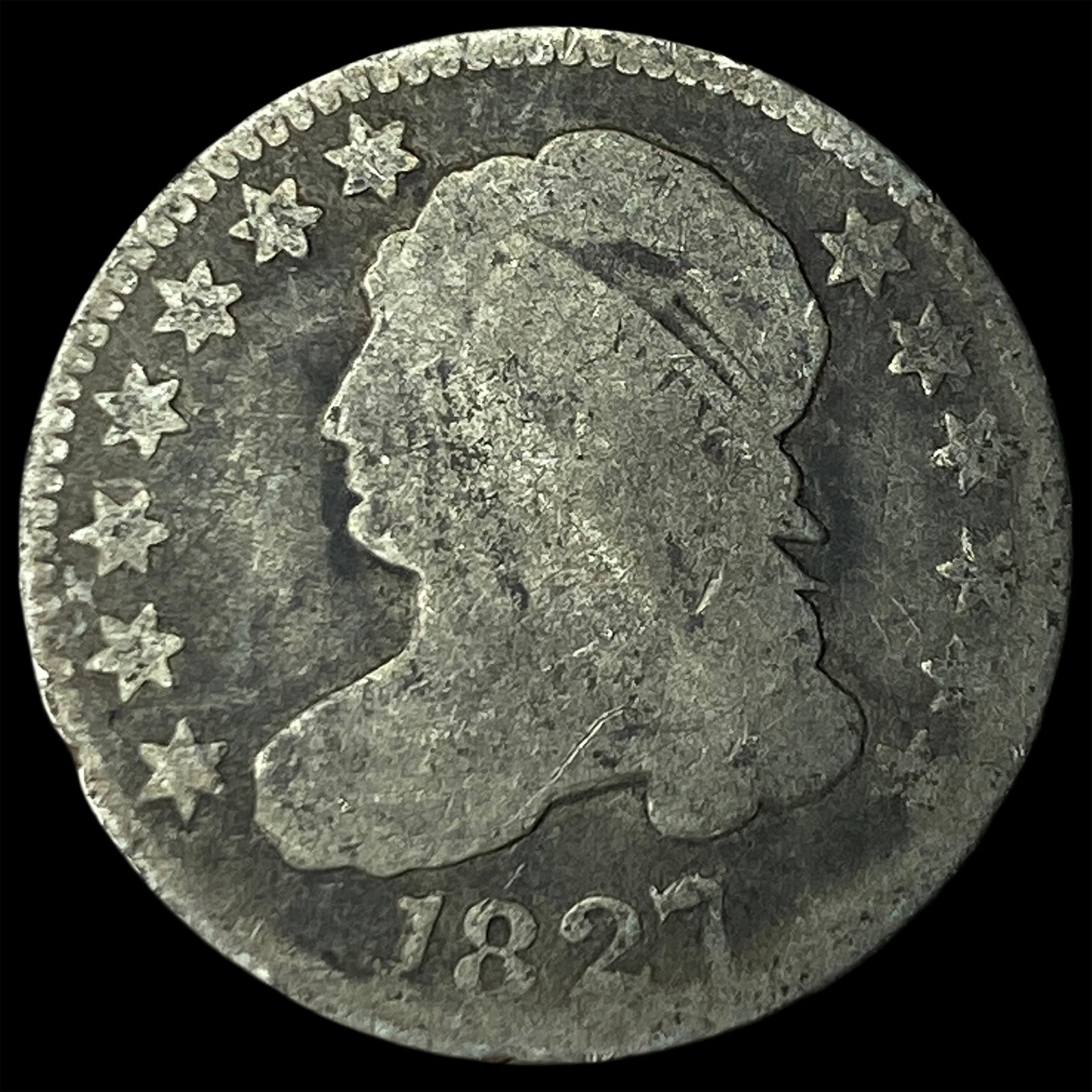 1827 Capped Bust Dime NICELY CIRCULATED (1 of 2)