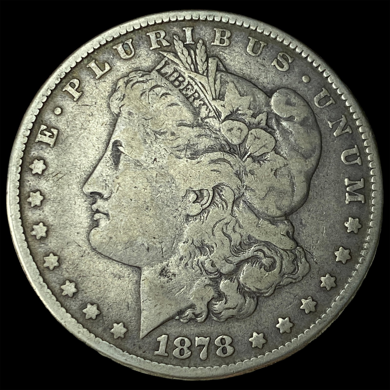 1878-CC Morgan Silver Dollar NEARLY UNCIRCULATED: 1878-CC Morgan Silver Dollar NEARLY UNCIRCULATED