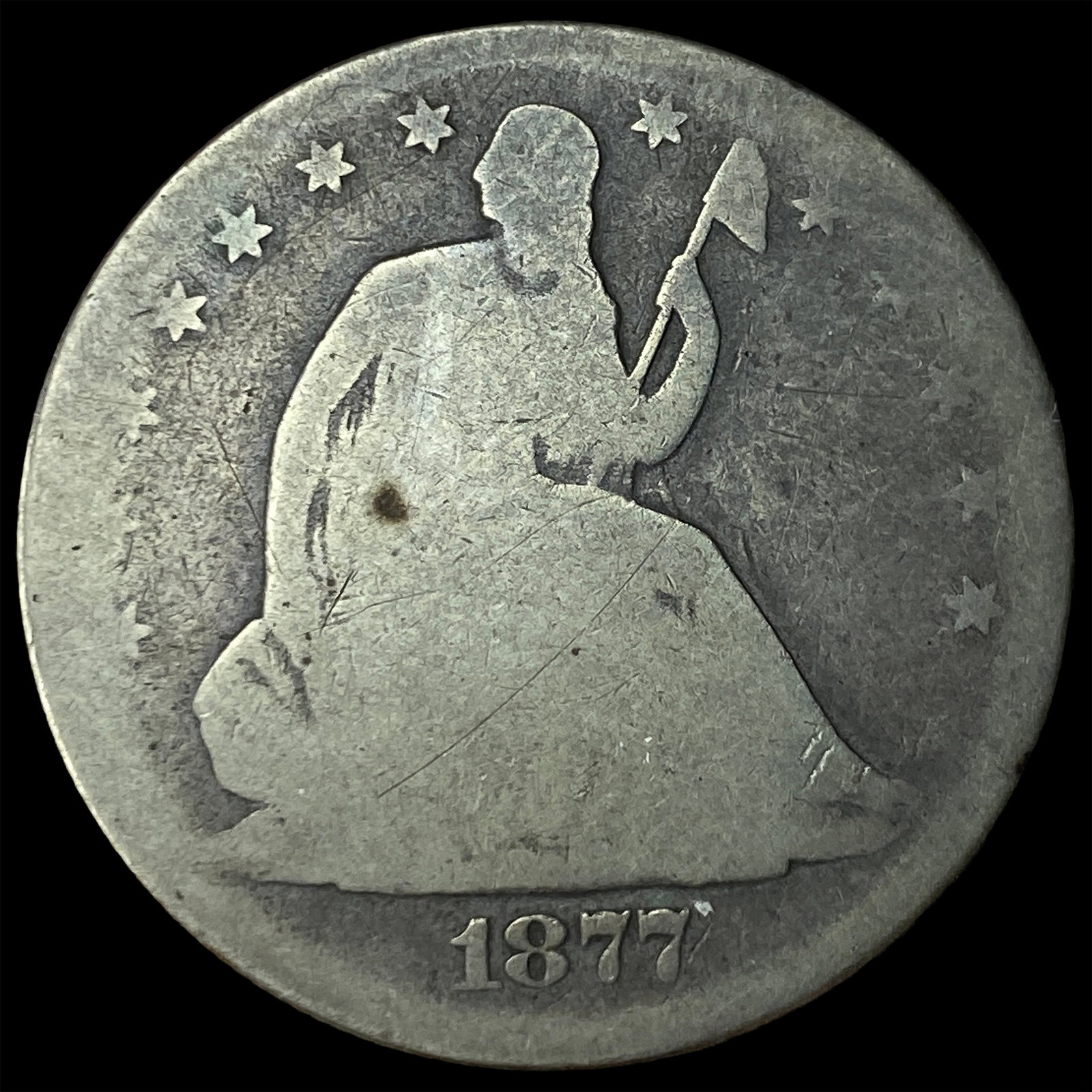 1877-S Silver Half Dollar NICELY CIRCULATED