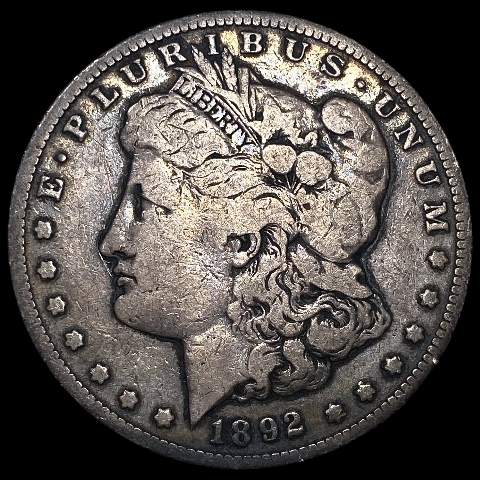 1892 Silver Morgan Dollar LIGHTLY CIRCULATED