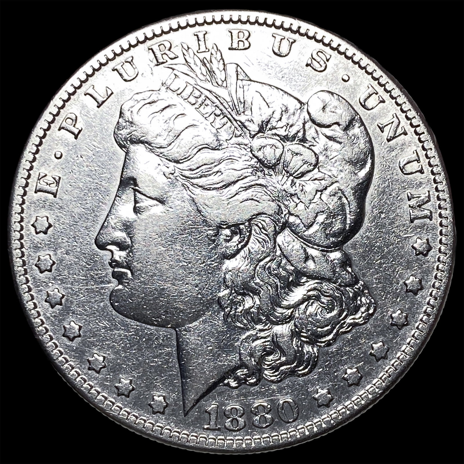 1880-S Silver Morgan Dollar CLOSELY UNCIRCULATED (1 of 2)