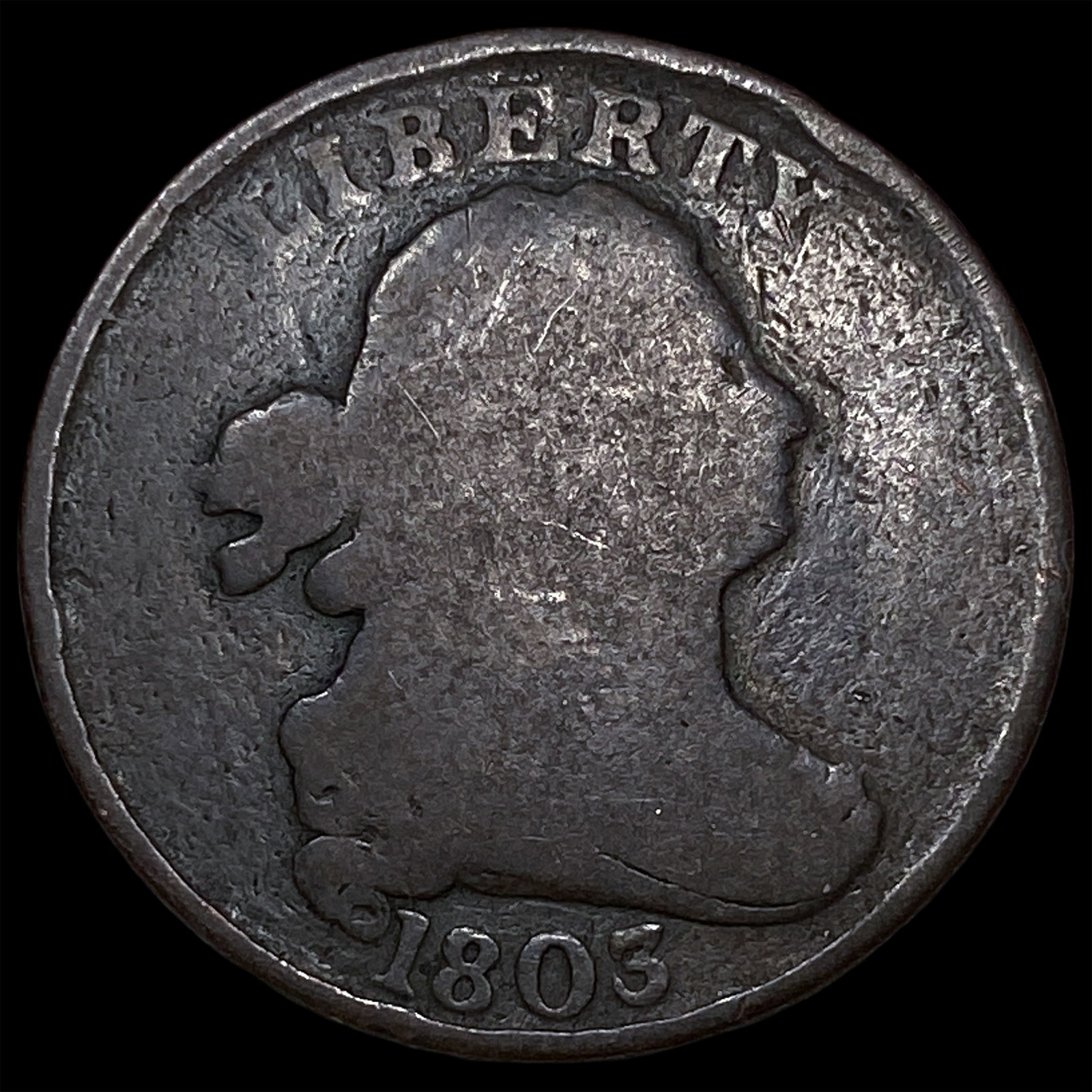 1803 Draped Bust Half Cent LIGHTLY CIRCULATED