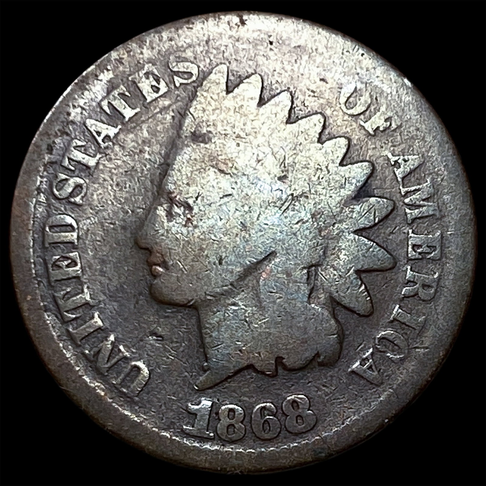 1868 Indian Head Cent NICELY CIRCULATED