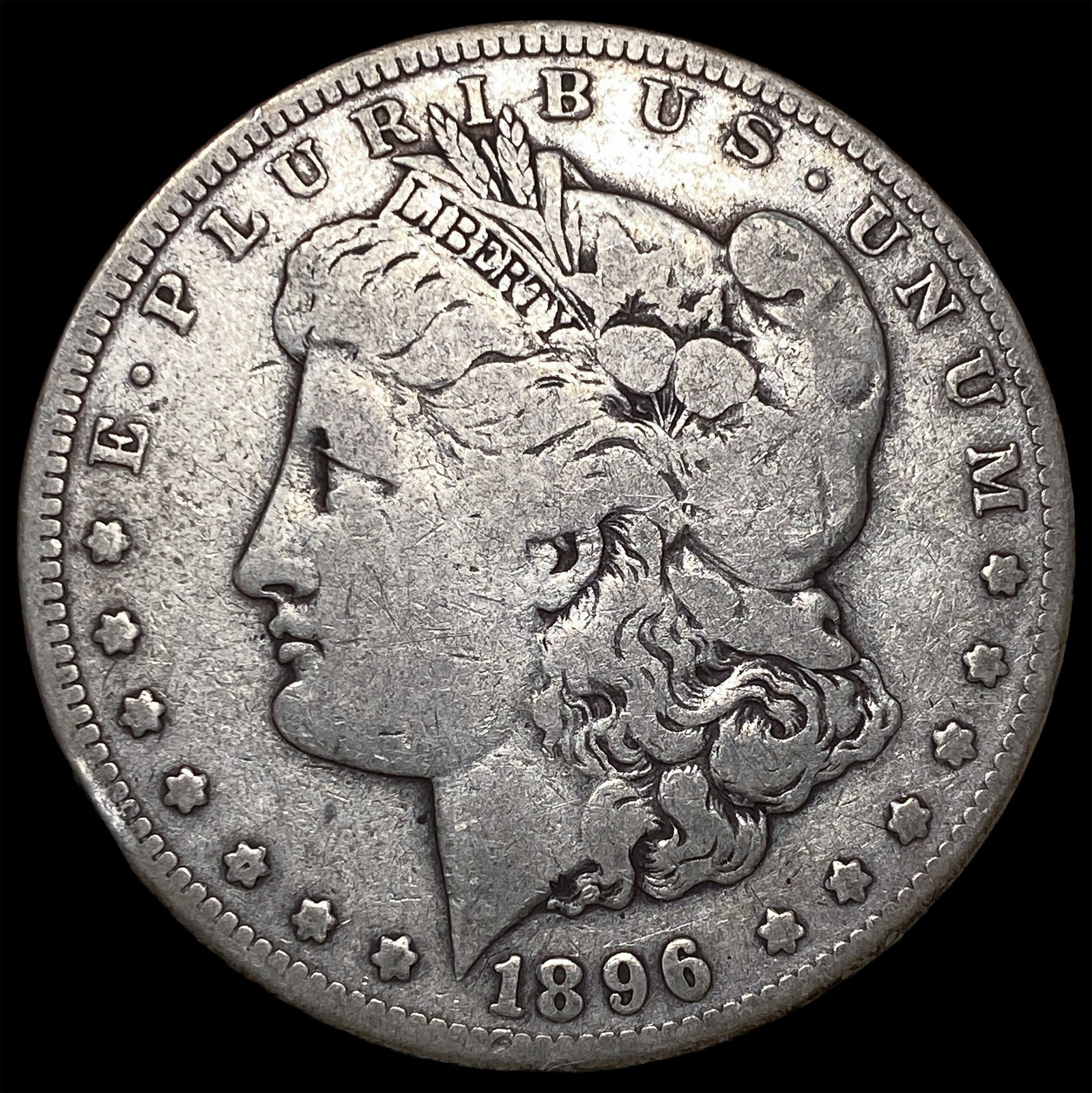 1896 Silver Morgan Dollar LIGHTLY CIRCULATED: 1896 Silver Morgan Dollar LIGHTLY CIRCULATED