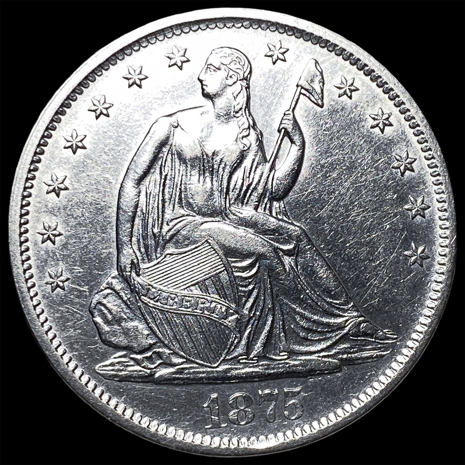 1875-S Silver Half Dollar UNCIRCULATED: 1875-S Silver Half Dollar UNCIRCULATED