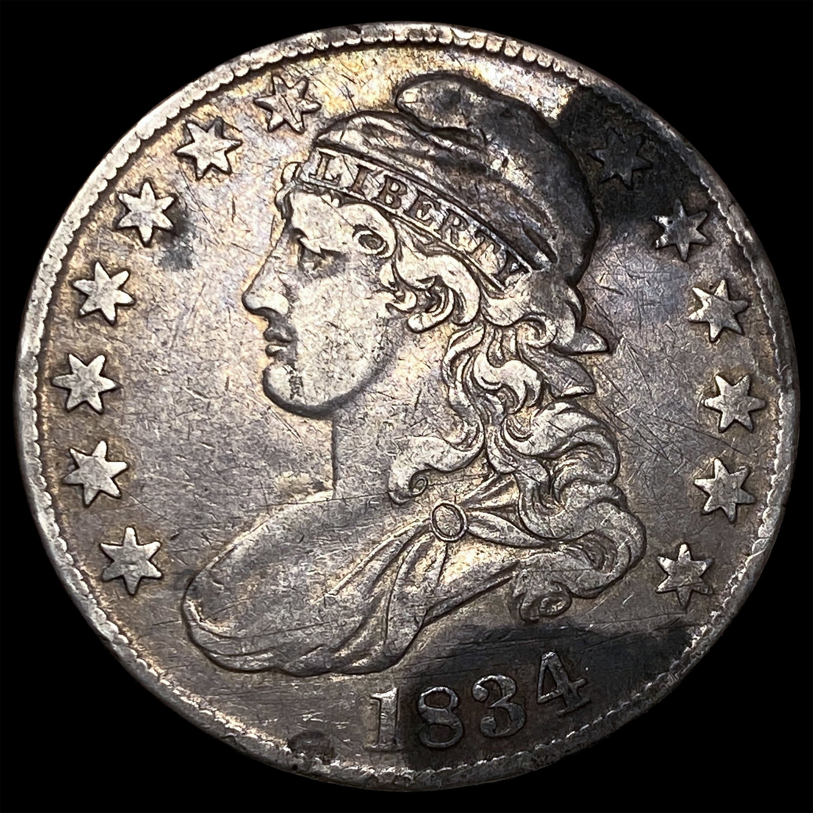1834 Capped Bust Half Dollar NEARLY UNCIRCULATED (1 of 2)