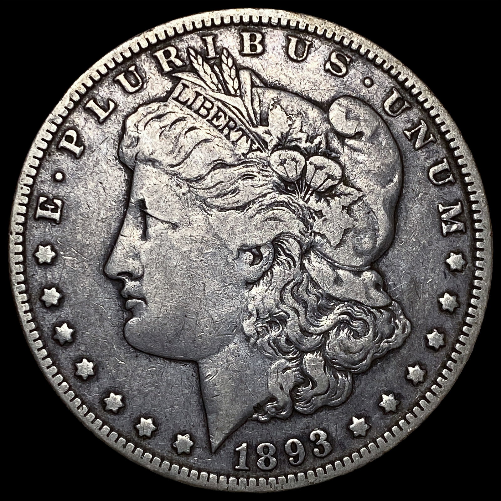 1893-O Silver Morgan Dollar NEARLY UNCIRCULATED (1 of 2)