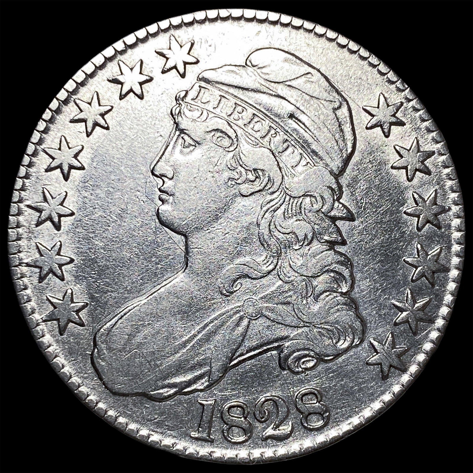 1828 Capped Bust Half Dollar NICELY CIRCULATED (1 of 2)