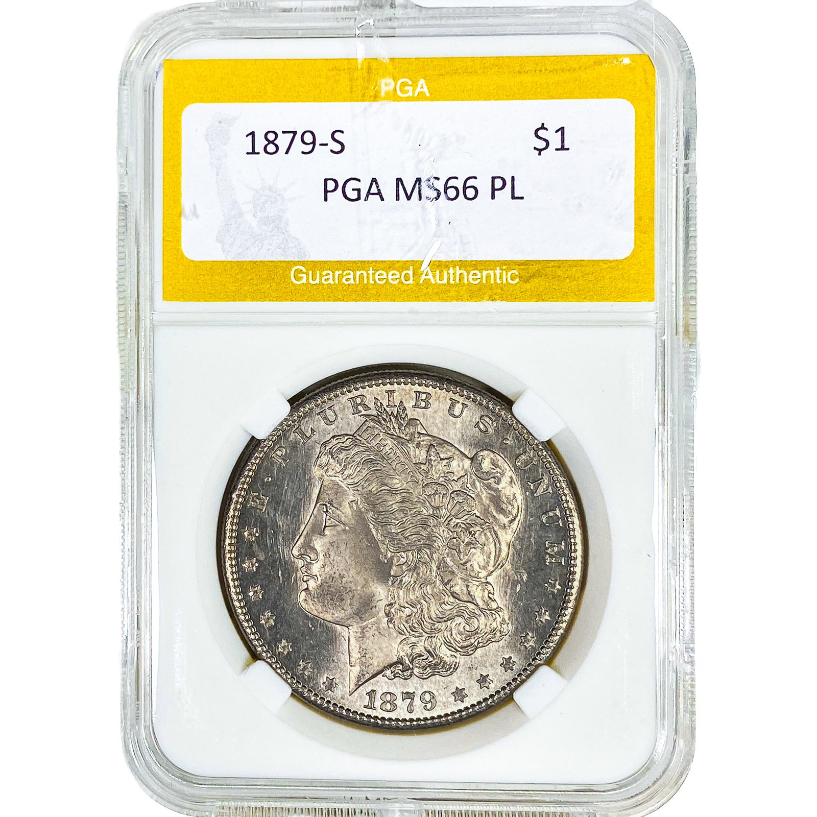 1879-S Morgan Silver Dollar PGA MS66 PL: 1879-S Morgan Silver Dollar PGA MS66 PL