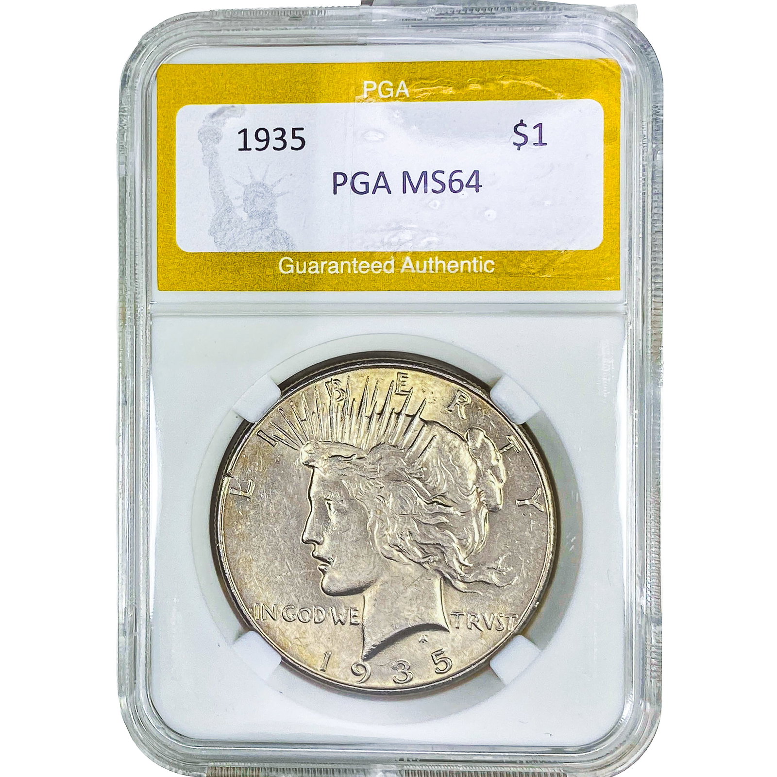 1935 Silver Peace Dollar PGA MS64