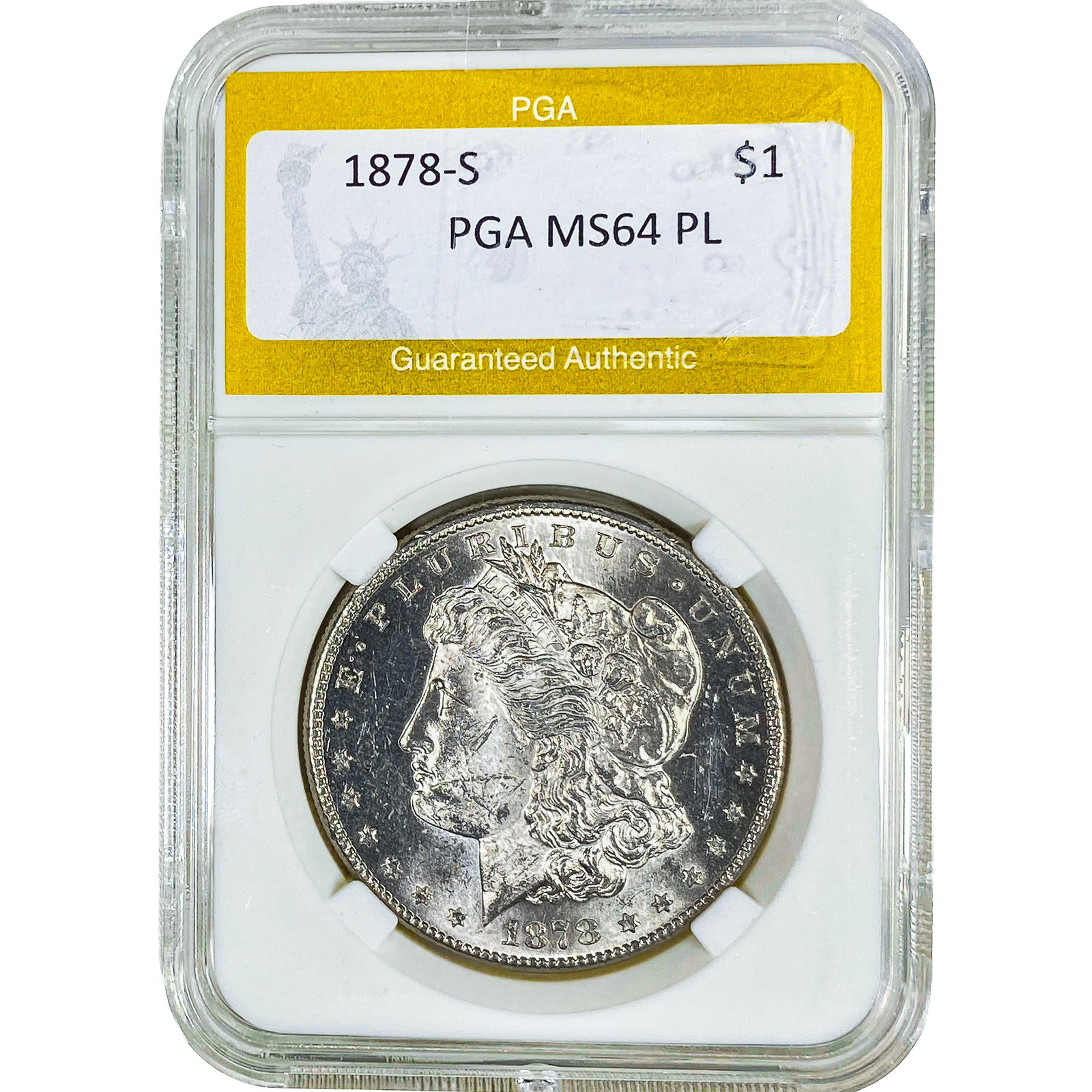 1878-S Morgan Silver Dollar PGA MS64 PL