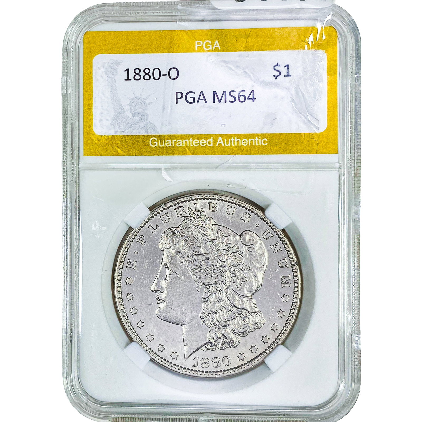 1880-O Morgan Silver Dollar PGA MS64
