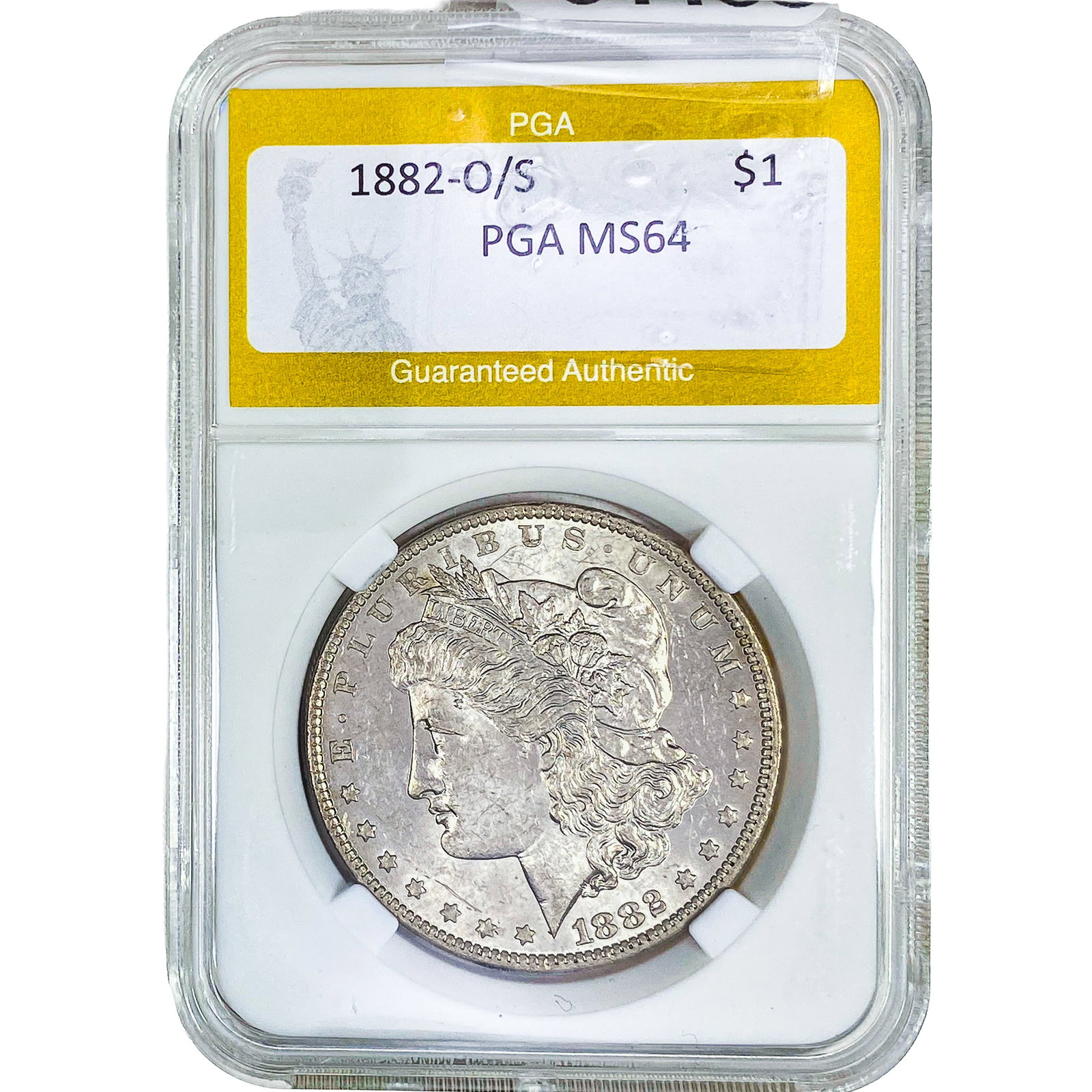 1882-O/S Morgan Silver Dollar PGA MS64