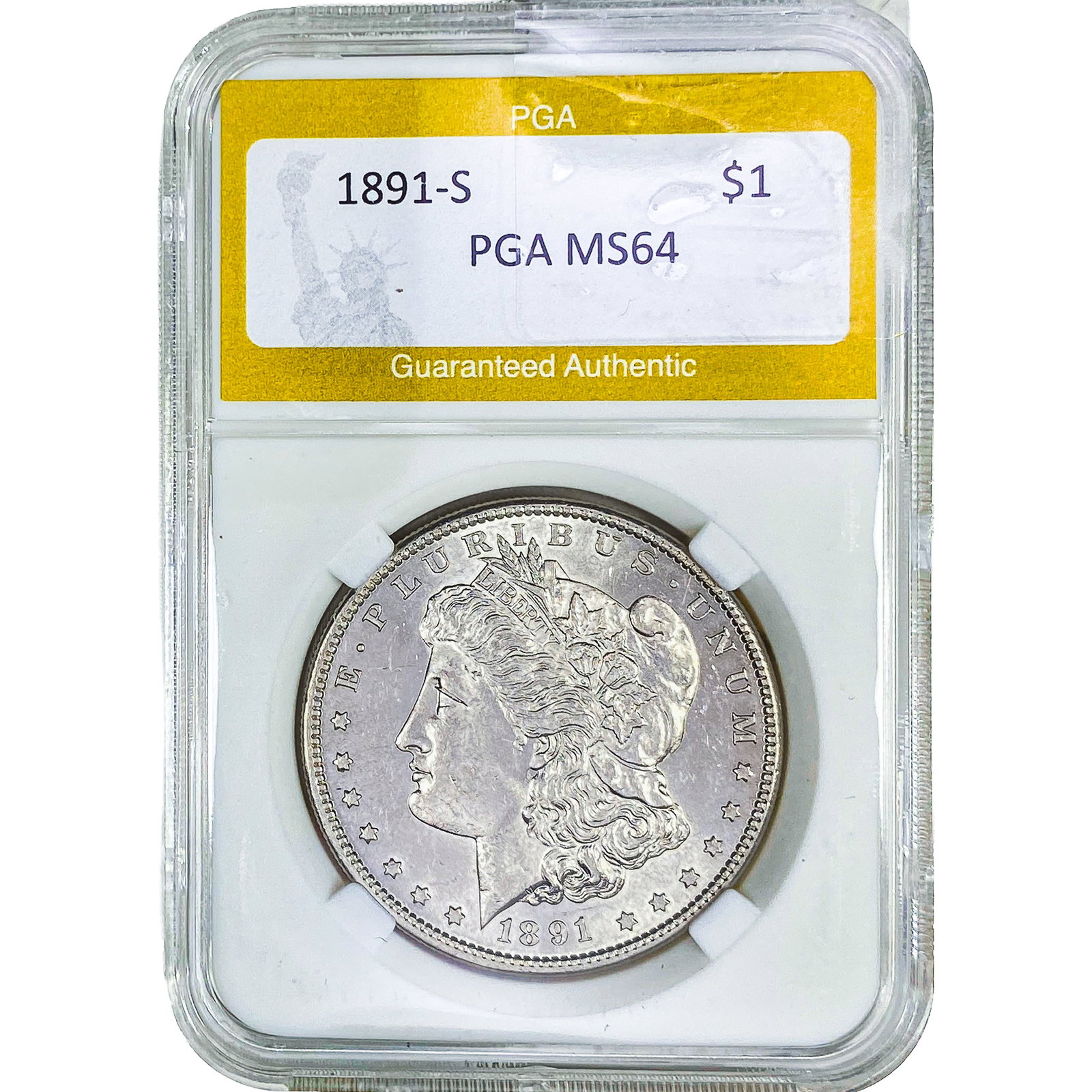 1891-S Morgan Silver Dollar PGA MS64