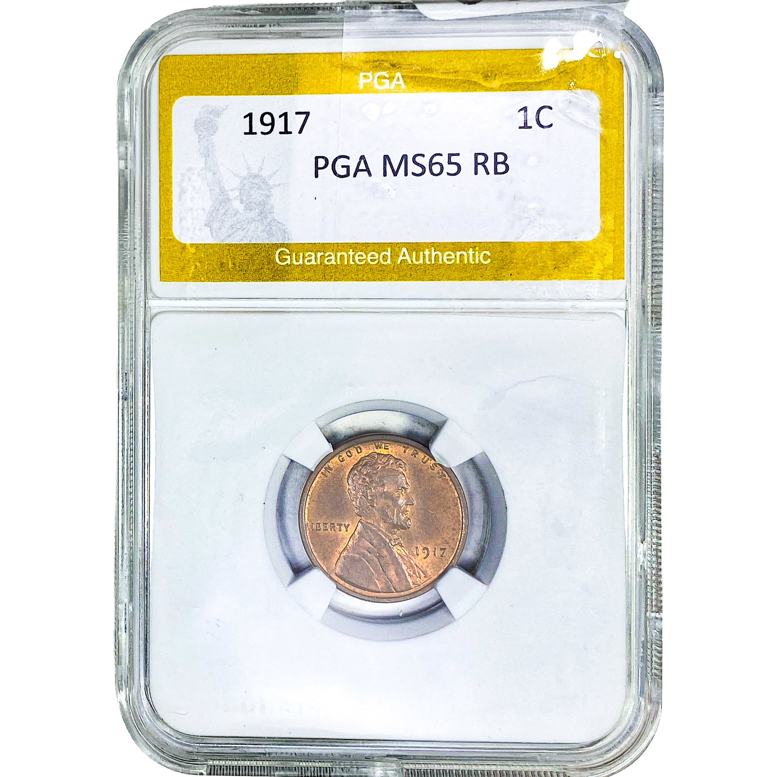 1917 Wheat Cent PGA MS65 RB