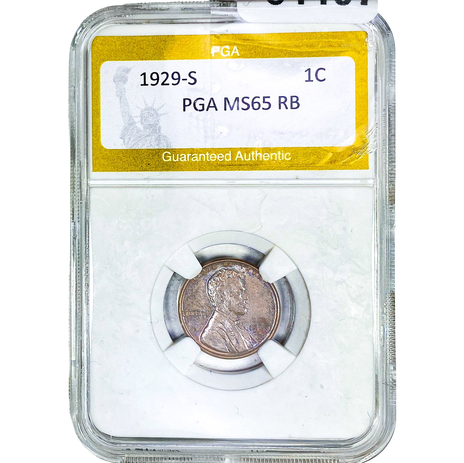 1929-S Wheat Cent PGA MS65 RB