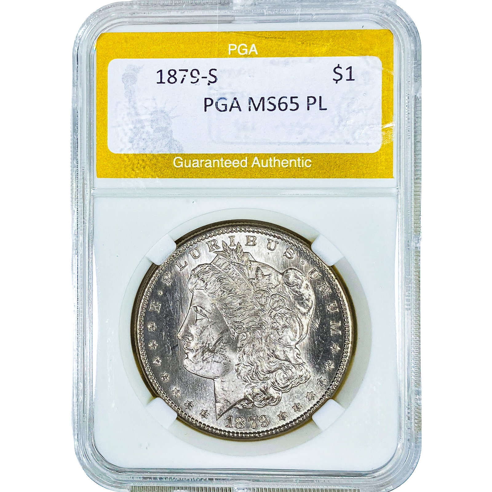 1879-S Morgan Silver Dollar PGA MS65 PL