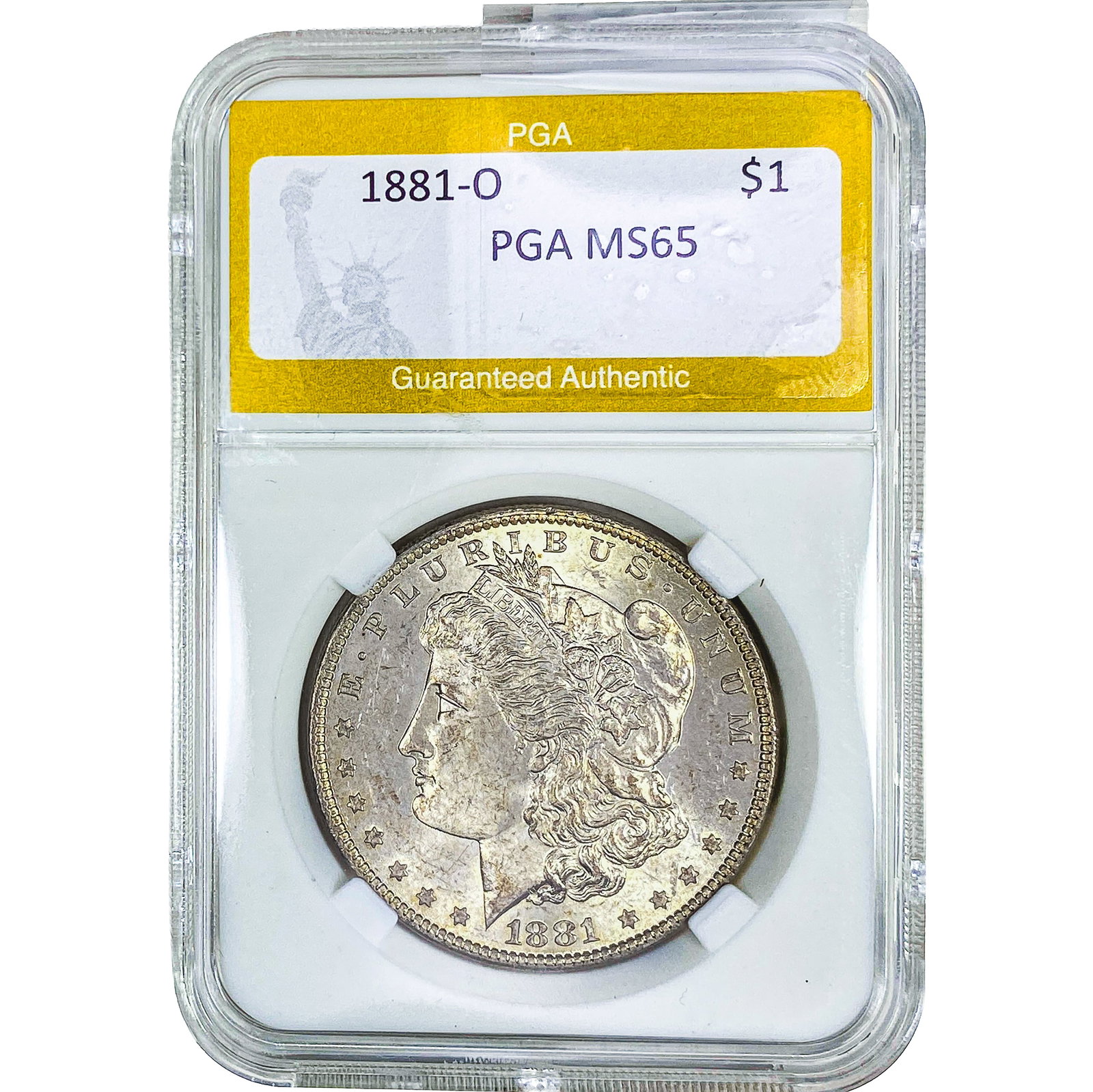 1881-O Morgan Silver Dollar PGA MS65
