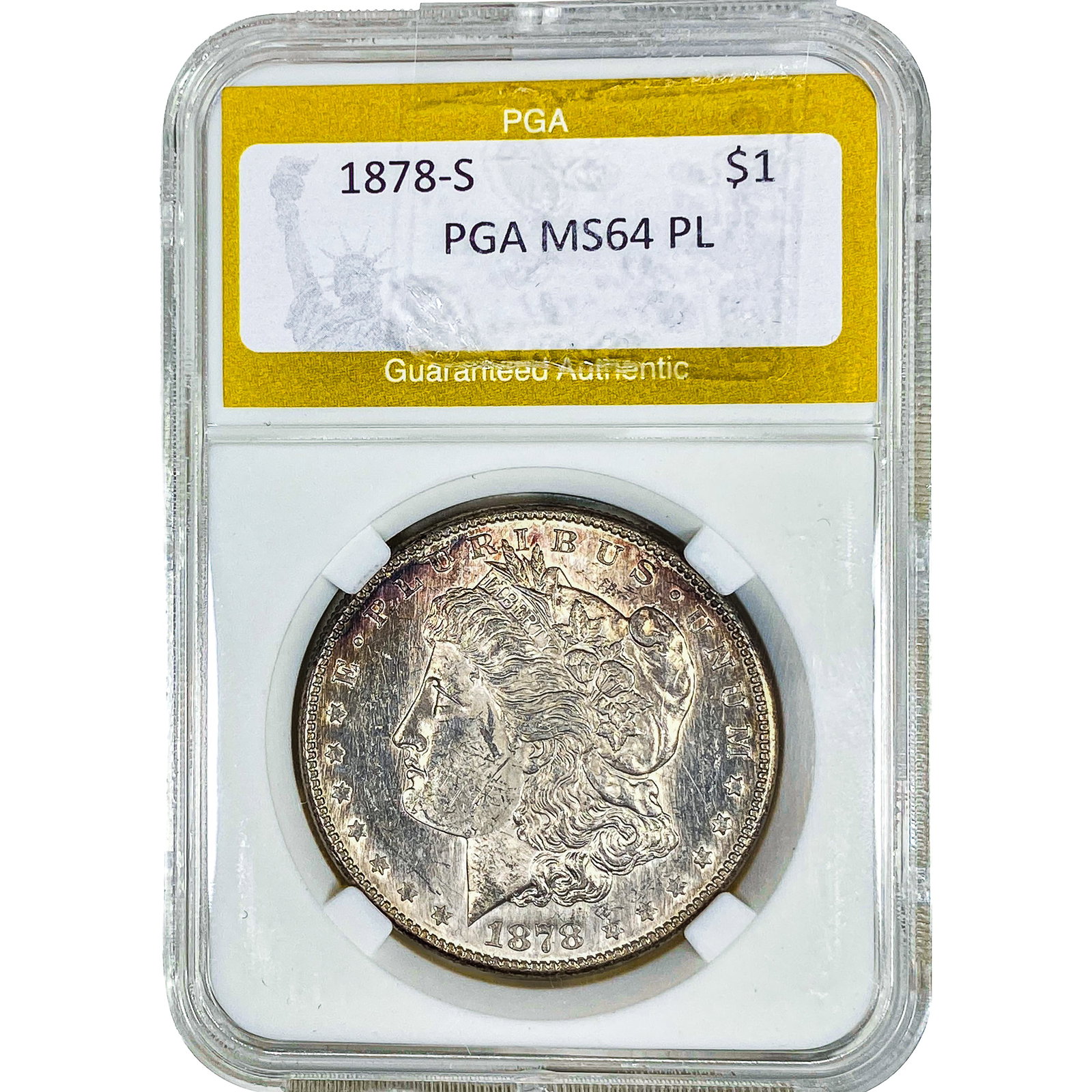 1878-S Morgan Silver Dollar PGA MS64 PL